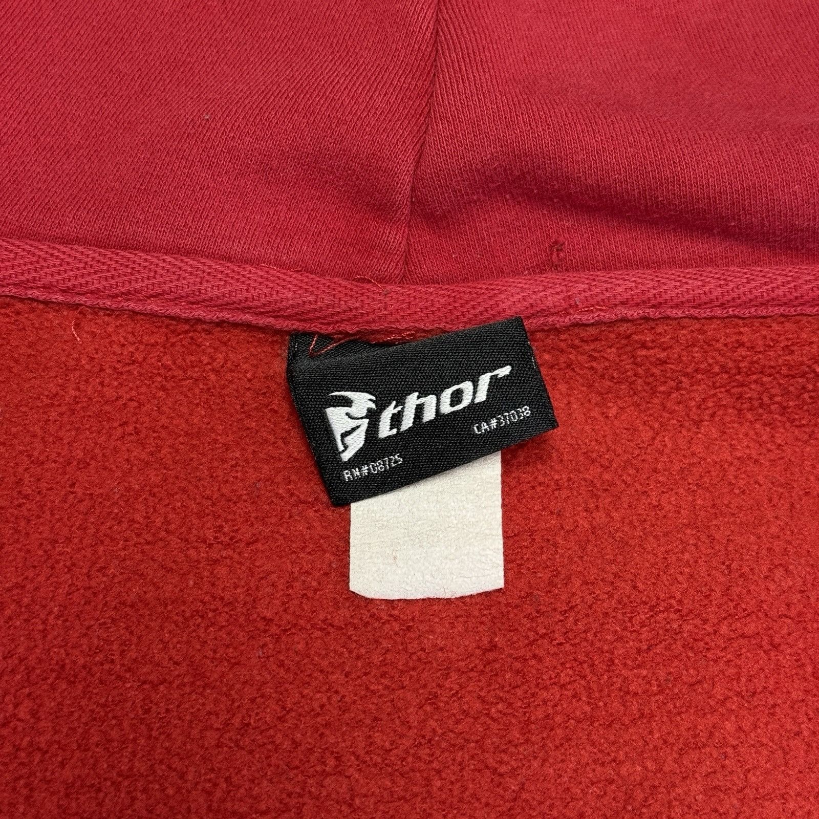 Vintage Vintage Thor Racing Hoodie Sweatshirt Mens XL Red Full Zip Y Size US XL / EU 56 / 4 - 18 Thumbnail
