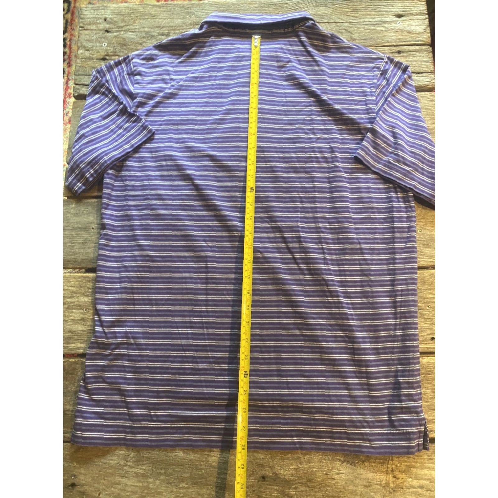Footjoy FootJoy 1857 Polo Shirt Men L Purple Striped Supima Cotton Spandex Golf Polo Shirt L Size US L / EU 52-54 / 3 - 6 Thumbnail