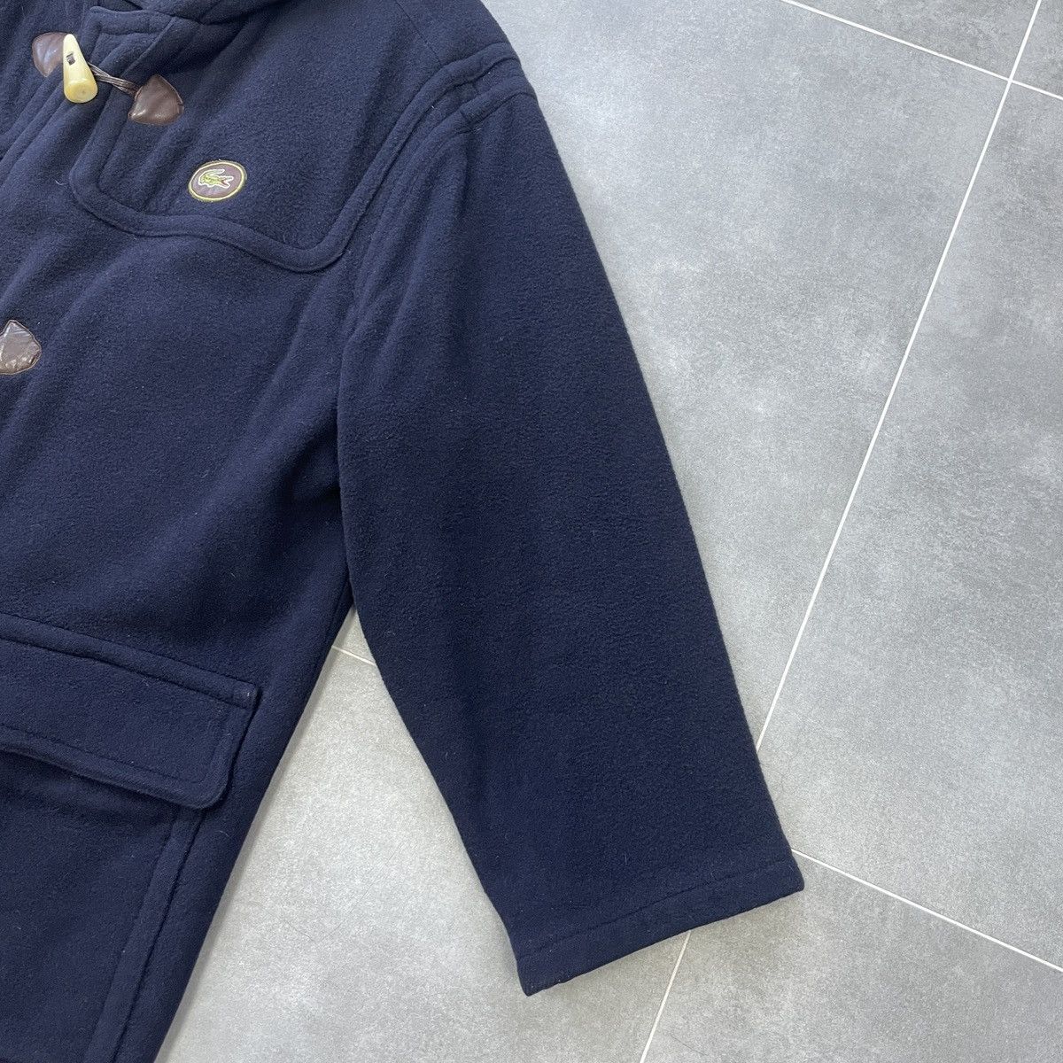 Lacoste × Vintage Vintage Lacoste Wool Hooded Coat Size L Size US L / EU 52-54 / 3 - 9 Thumbnail