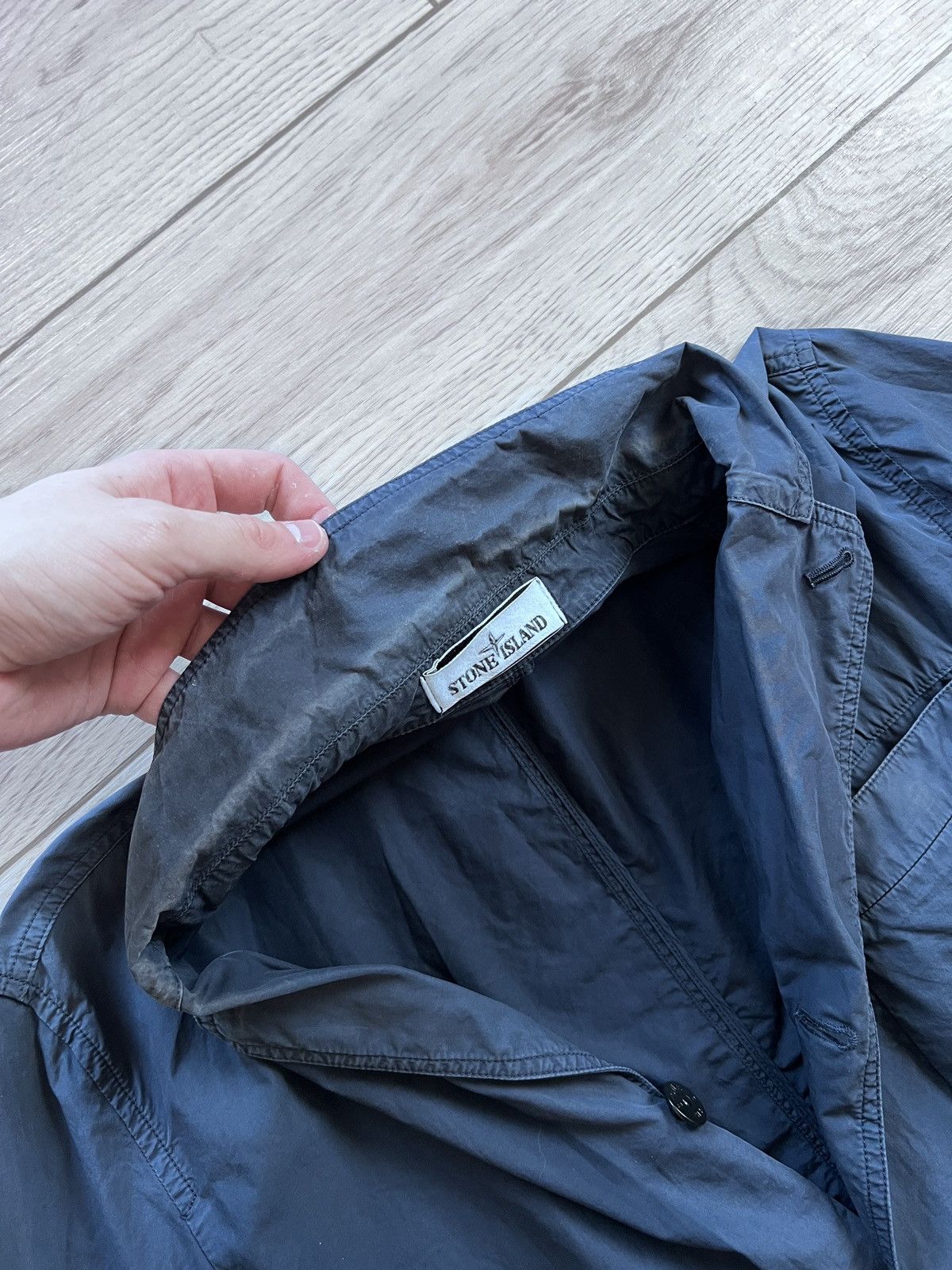 Stone Island × Vintage Stone island tella paracadute blazer jacket Size US L / EU 52-54 / 3 - 6 Thumbnail