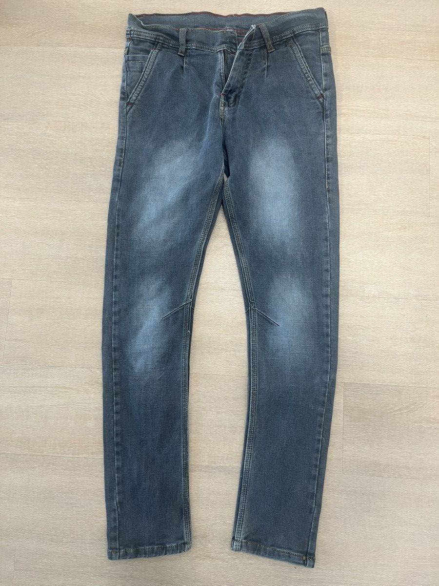 1990s Armani Tiger Print Faded Charcoal Black Jeans - Size