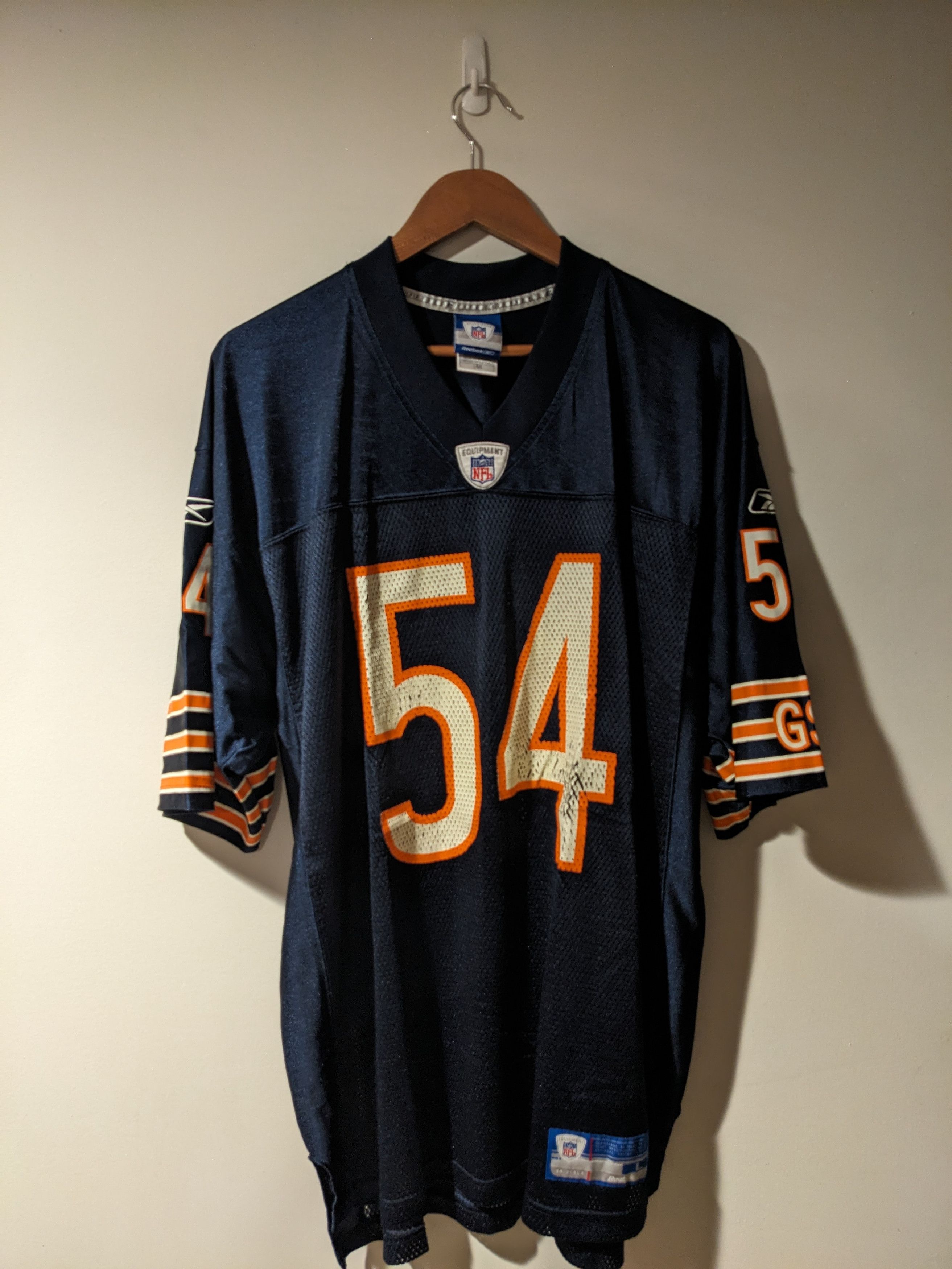 NFL × Vintage Vintage 90s Chicago Bears Urlacher NFL Football Large Jersey Size US L / EU 52-54 / 3 - 5 Thumbnail