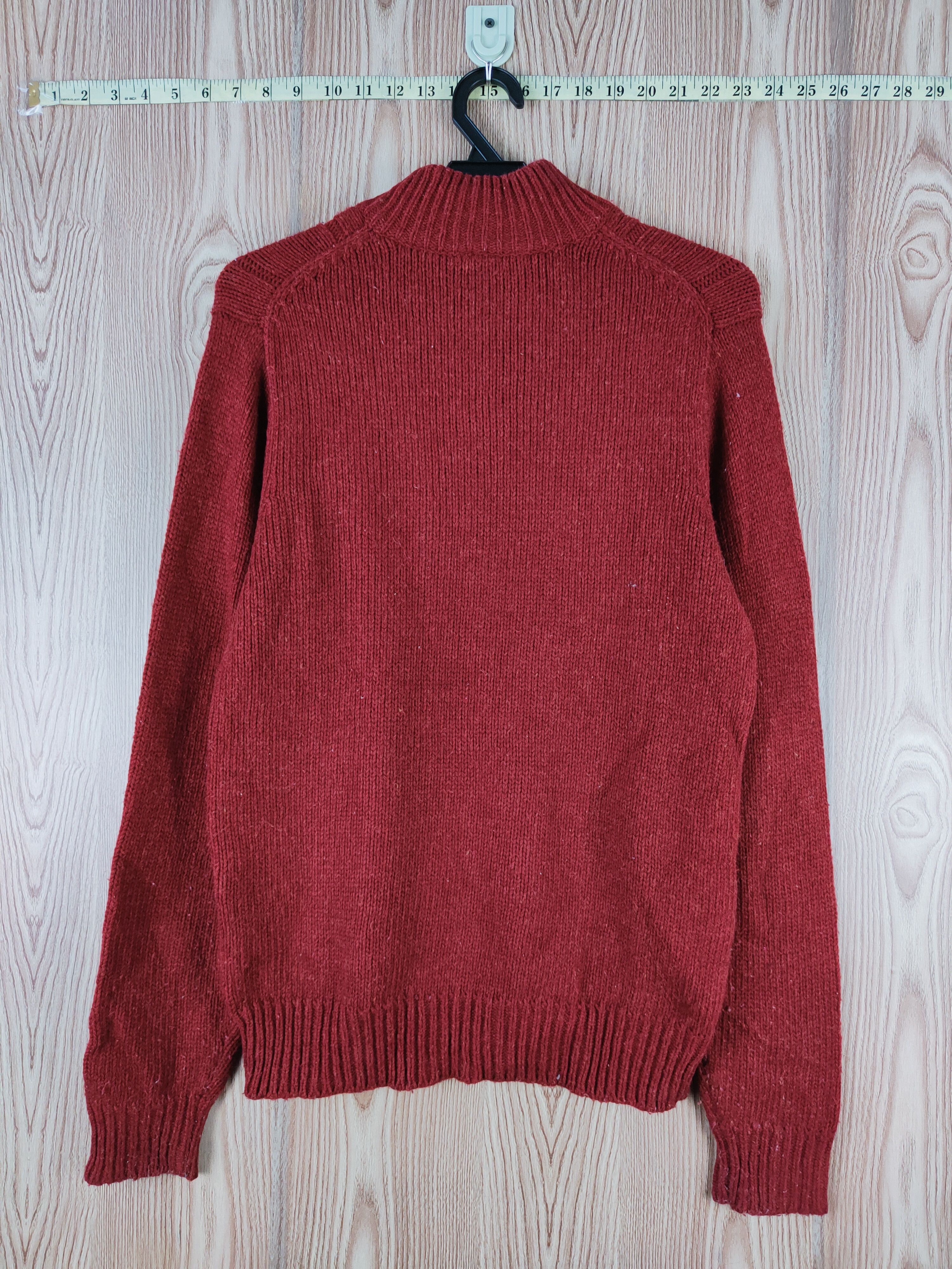 Aran Isles Knitwear × Uniqlo × Vintage Vintage 💥 Uniqlo Maroon Knitwear Sweatshirts Size US L / EU 52-54 / 3 - 7 Thumbnail