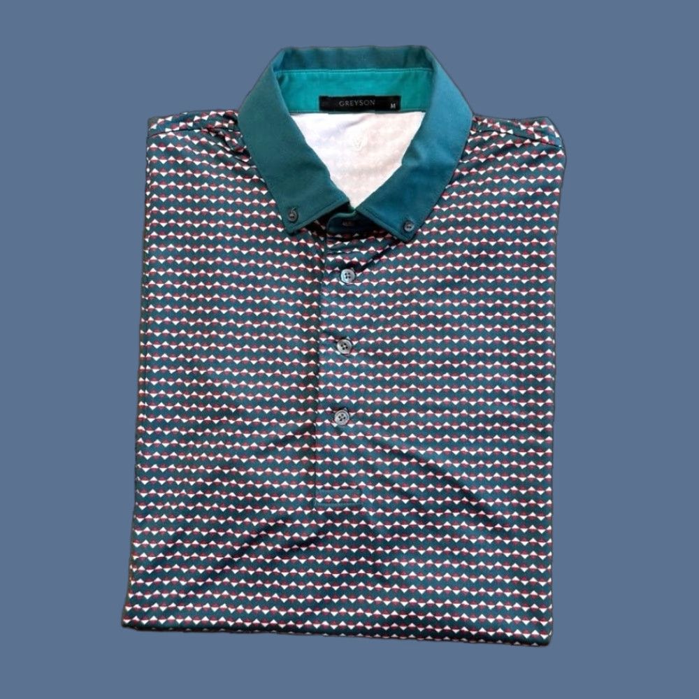 Vintage Greyson Men Polo Shirt Short Sleeved Greyson Green M Casual Button Collared 青春? Size US M / EU 48-50 / 2 - 1 Thumbnail