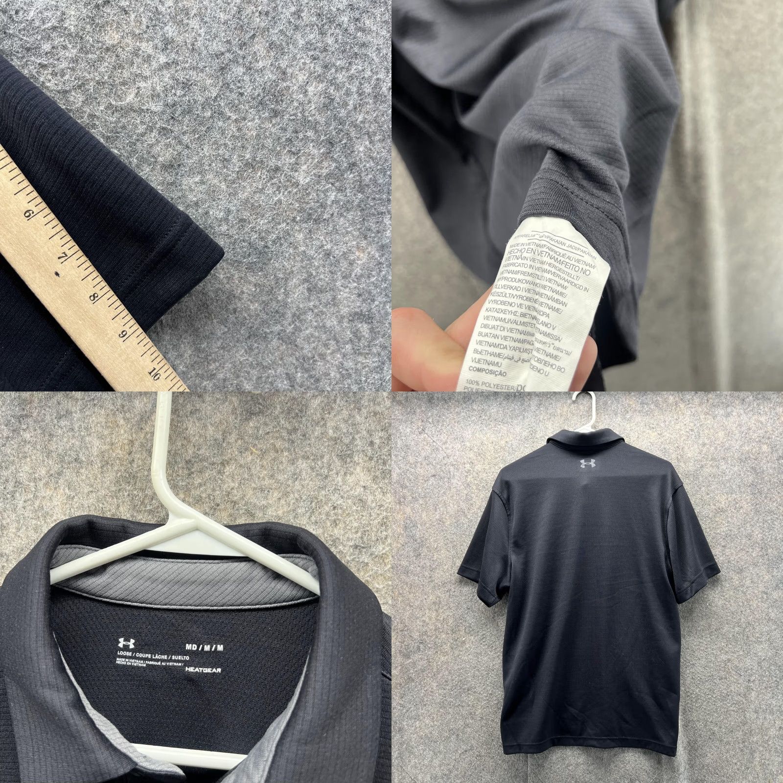 Under Armour Under Armour Polo Shirt Men Medium Adult Black Athletic HeatGear Golf Shirt Short Sleeve Regular Fit Casual Sportswear Vacx? Size US M / EU 48-50 / 2 - 8 Thumbnail
