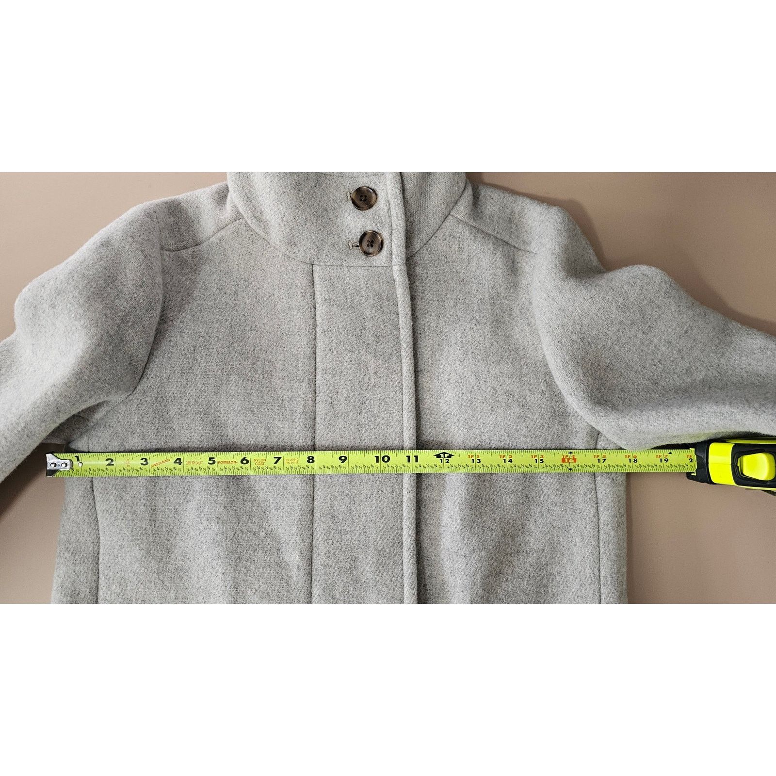 J.Crew NWT J.CREW Gray Wool Blend Button Neck Winter City Coat 00P Size XXS / US 00 / IT 34 - 8 Thumbnail