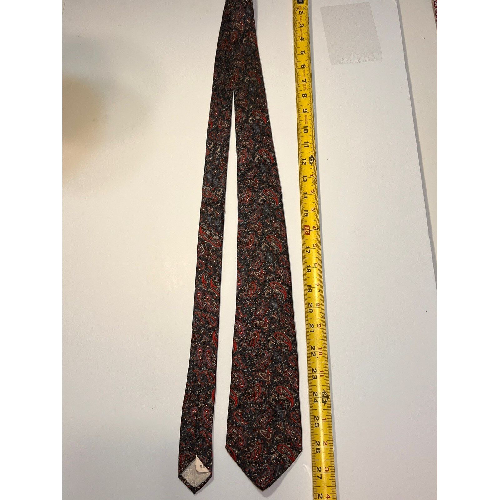 Dior Vintage Christian Dior Necktie Mens Blue Burgundy Silk Size ONE SIZE - 3 Thumbnail