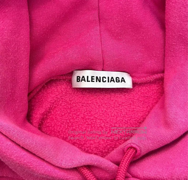 Balenciaga Balenciaga Pink Chest Logo Hoodie Size US S / EU 44-46 / 1 - 4 Thumbnail