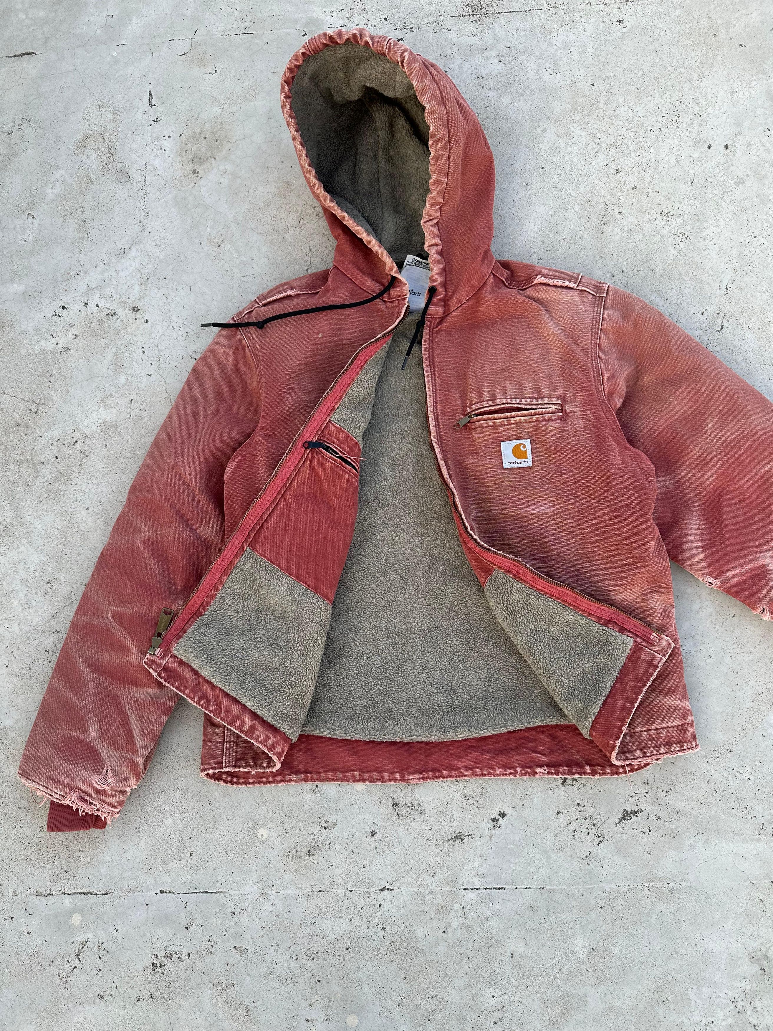 Carhartt Faded pink Vintage Y2K Carhartt Hooded Jacket WJ141 VRS Size US M / EU 48-50 / 2 - 9 Thumbnail
