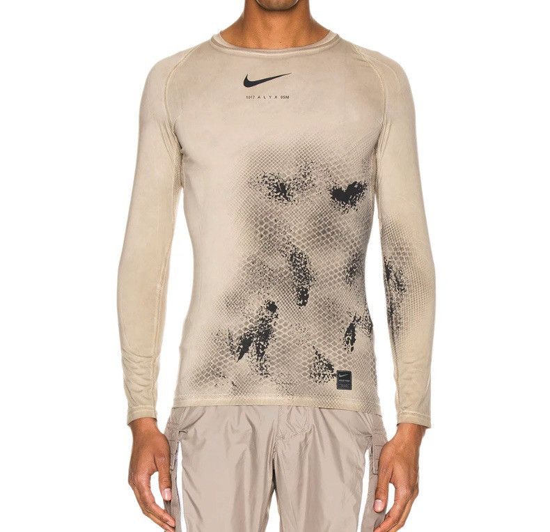 image of 1017 Alyx 9Sm x Mmw Technical Longsleeve Tshirt in Beige, Men's (Size XL)