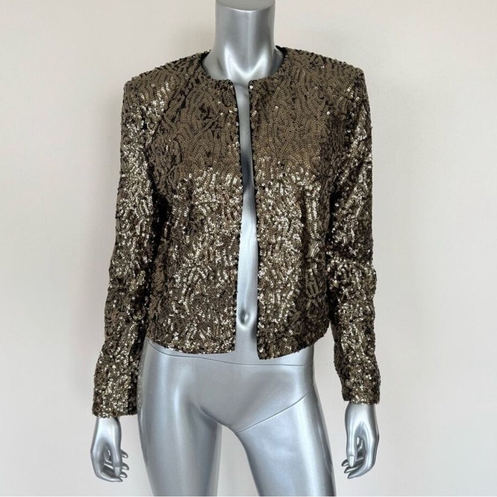 The Kooples NWT! The Kooples Gold Blazer with Metallic Finish, Size 2 Size M / US 6-8 / IT 42-44 - 2 Thumbnail