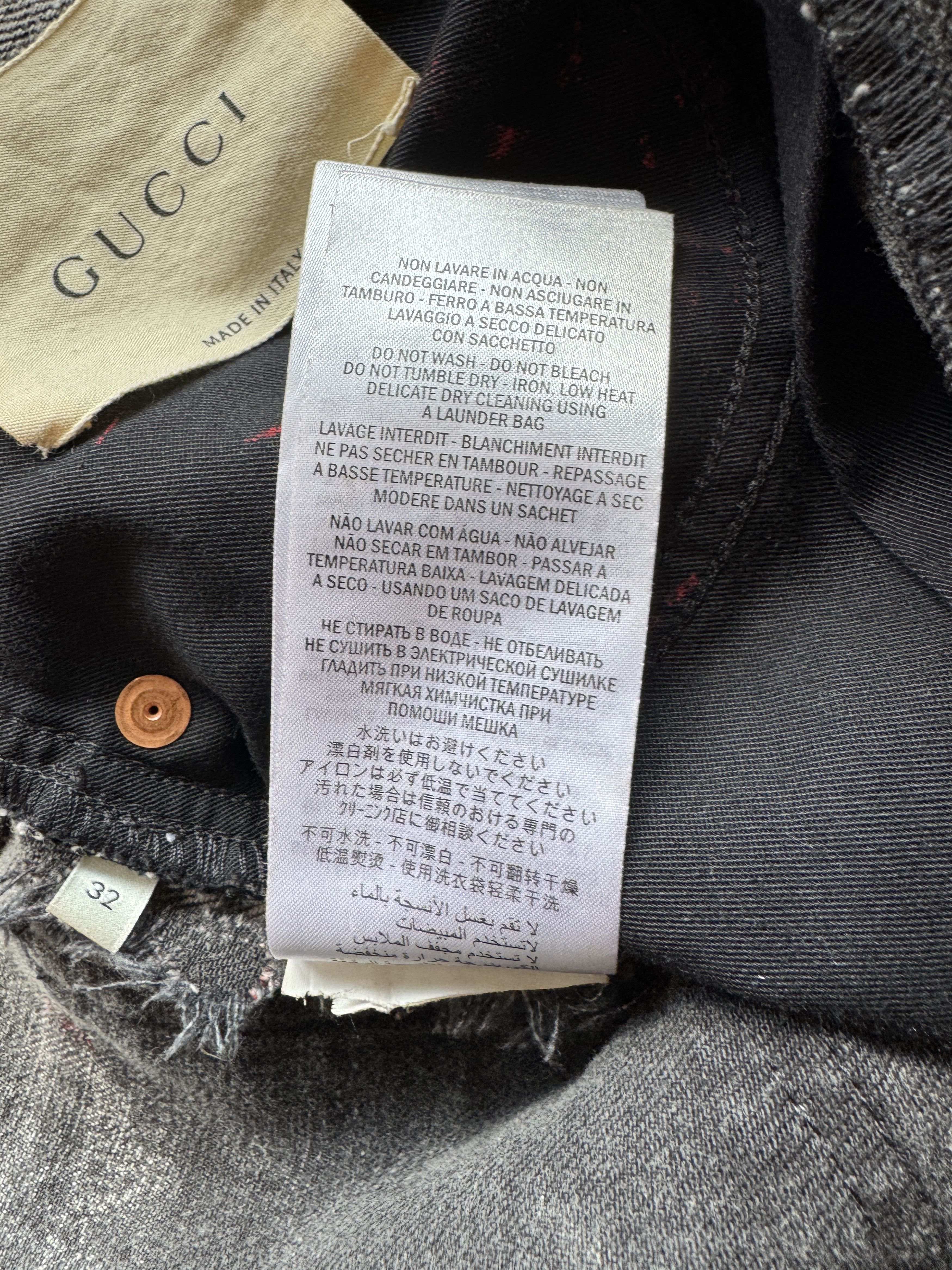 Gucci Distressed Red Destroyed Denim Pants Size US 32 / EU 48 - 17 Thumbnail