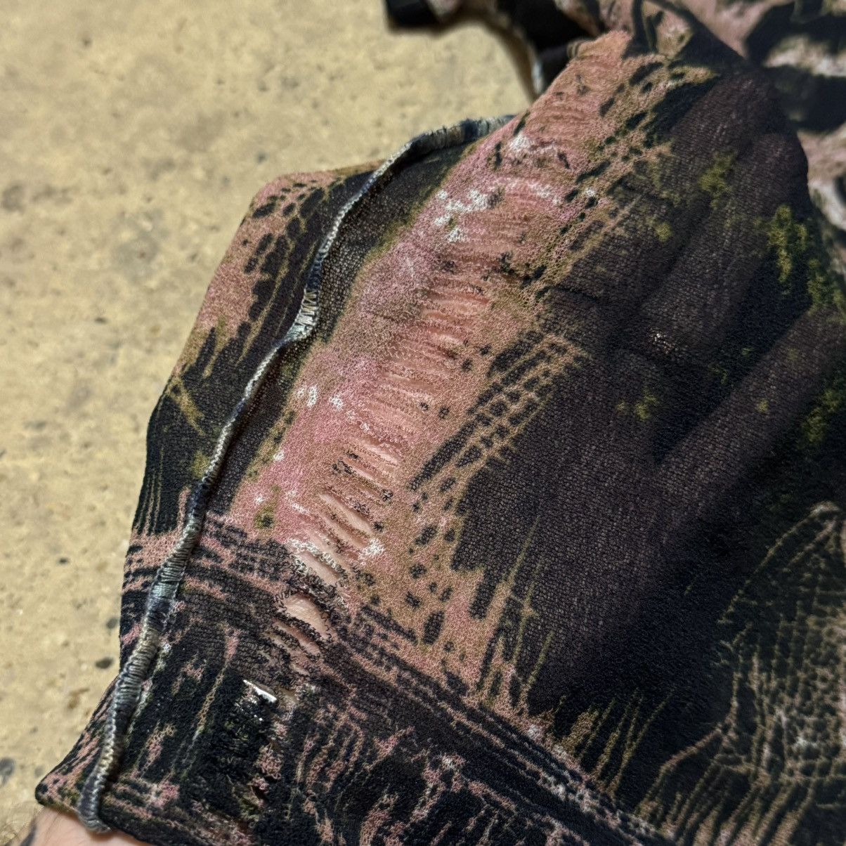 Jean Paul Gaultier × Vintage Jean Paul Gaultier 00 s/s Polynesian print mesh top Size US M / EU 48-50 / 2 - 6 Thumbnail