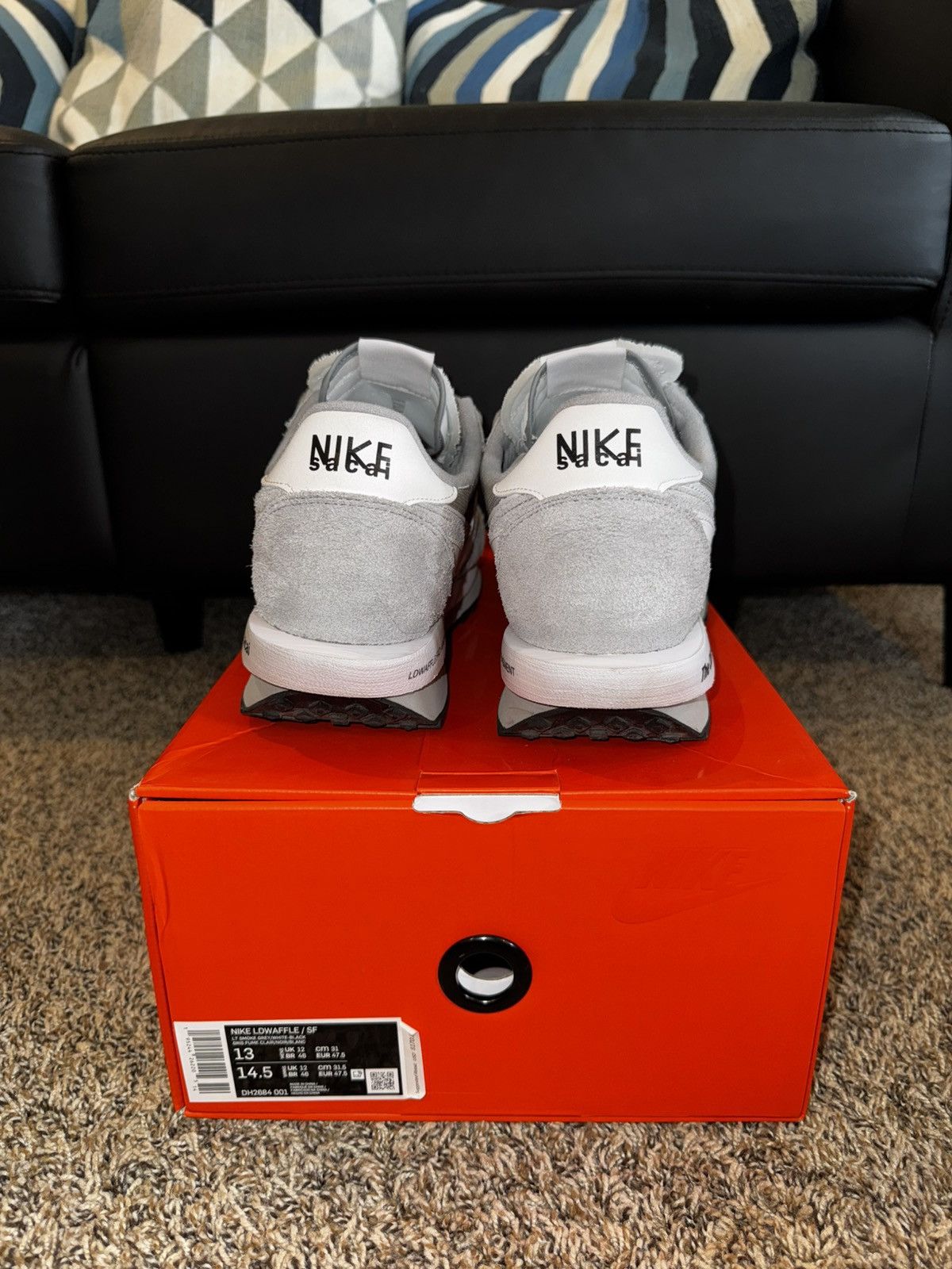 Fragment Design × Nike Nike SD Waffle Sacai Fragment Grey Size US 13 / EU 46 - 2 Thumbnail