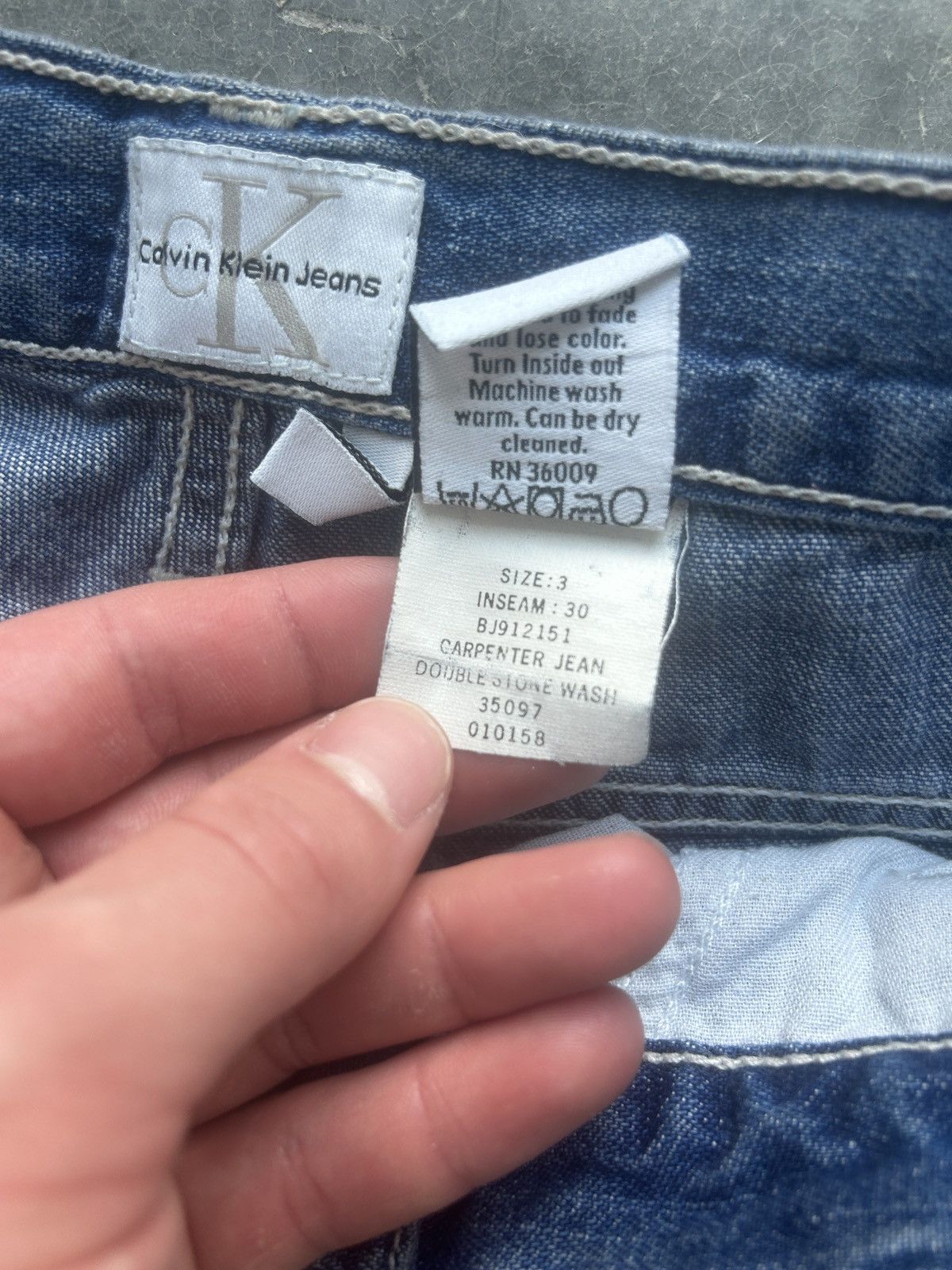 Calvin Klein × Vintage Vintage Y2K Baggy Calvin Klein Carpenter Jeans 29x29 Size US 29 - 8 Thumbnail