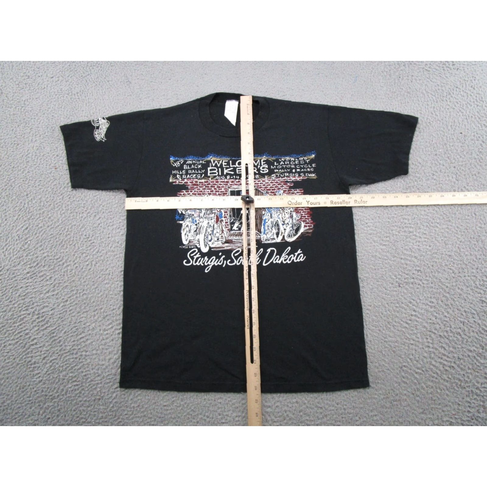 Jerzees VINTAGE 1988 Bikers Shirt Sturgis Double-Sided 80s Shirt Size L Nike Size US L / EU 52-54 / 3 - 6 Thumbnail