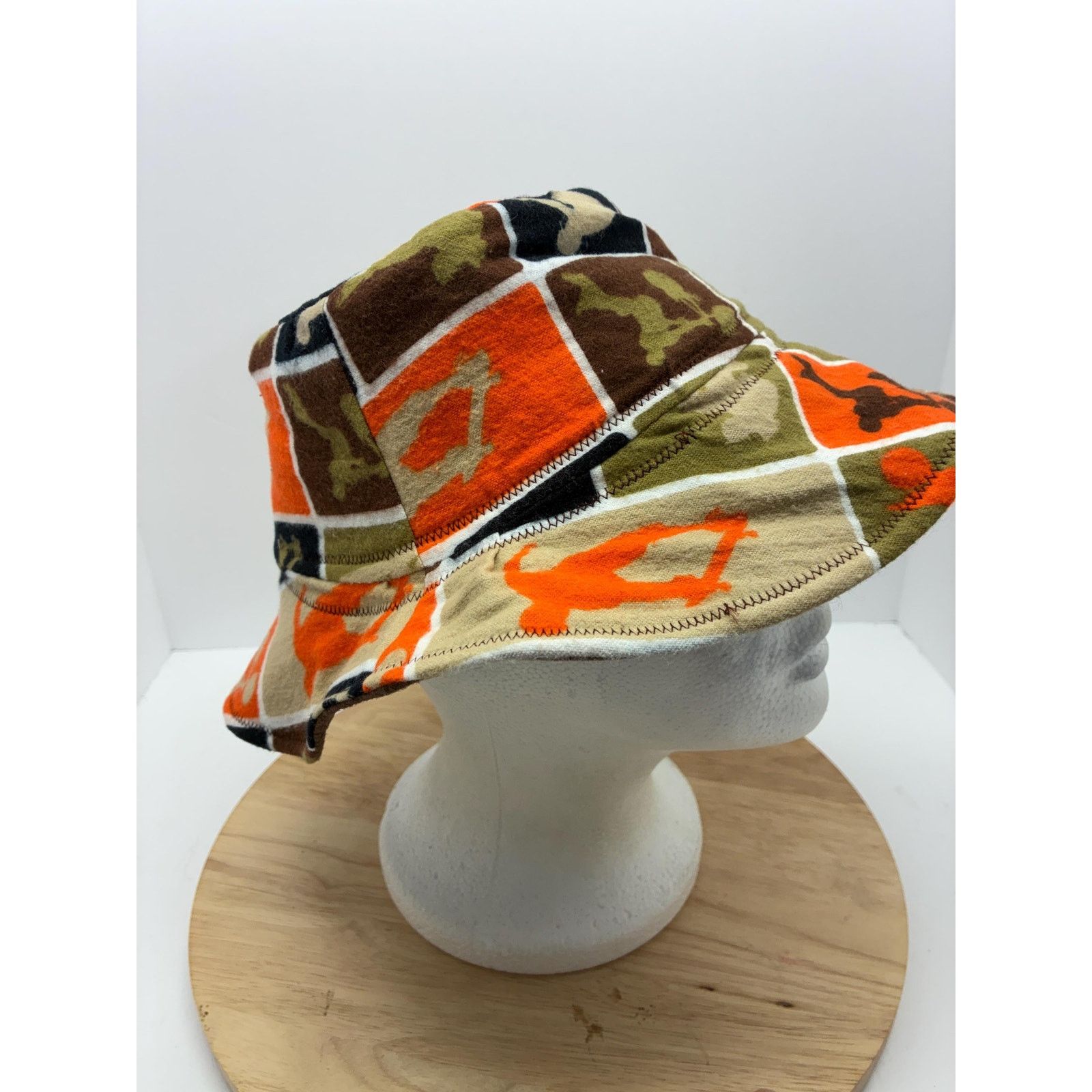 Other Upcycled Skater Patchwork Print Bucket Hat – Small – Felt Size ONE SIZE - 9 Thumbnail