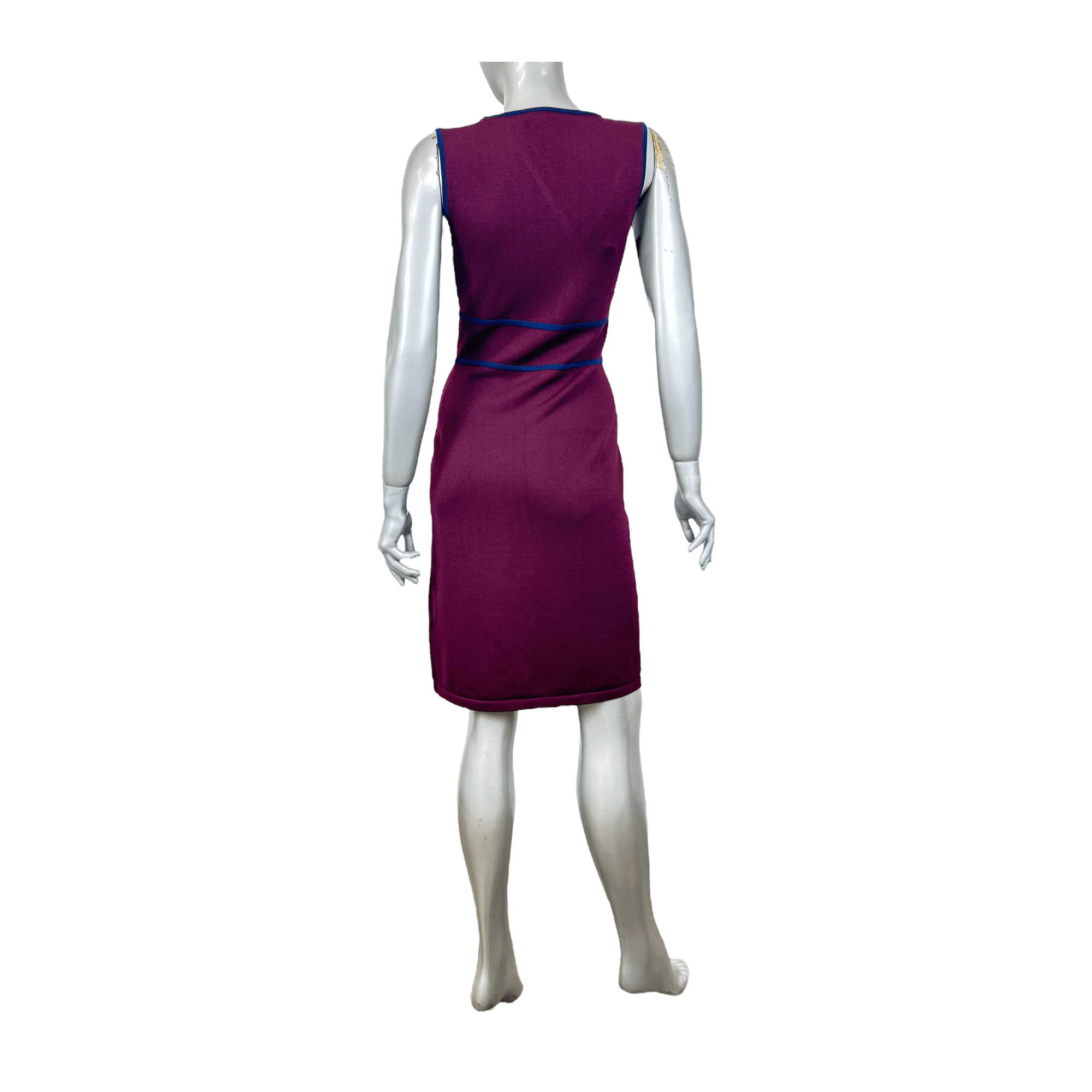 Lauren Ralph Lauren Ralph Lauren women's dress Bordeaux/Blue knit spring summer Size M / US 6-8 / IT 42-44 - 4 Thumbnail