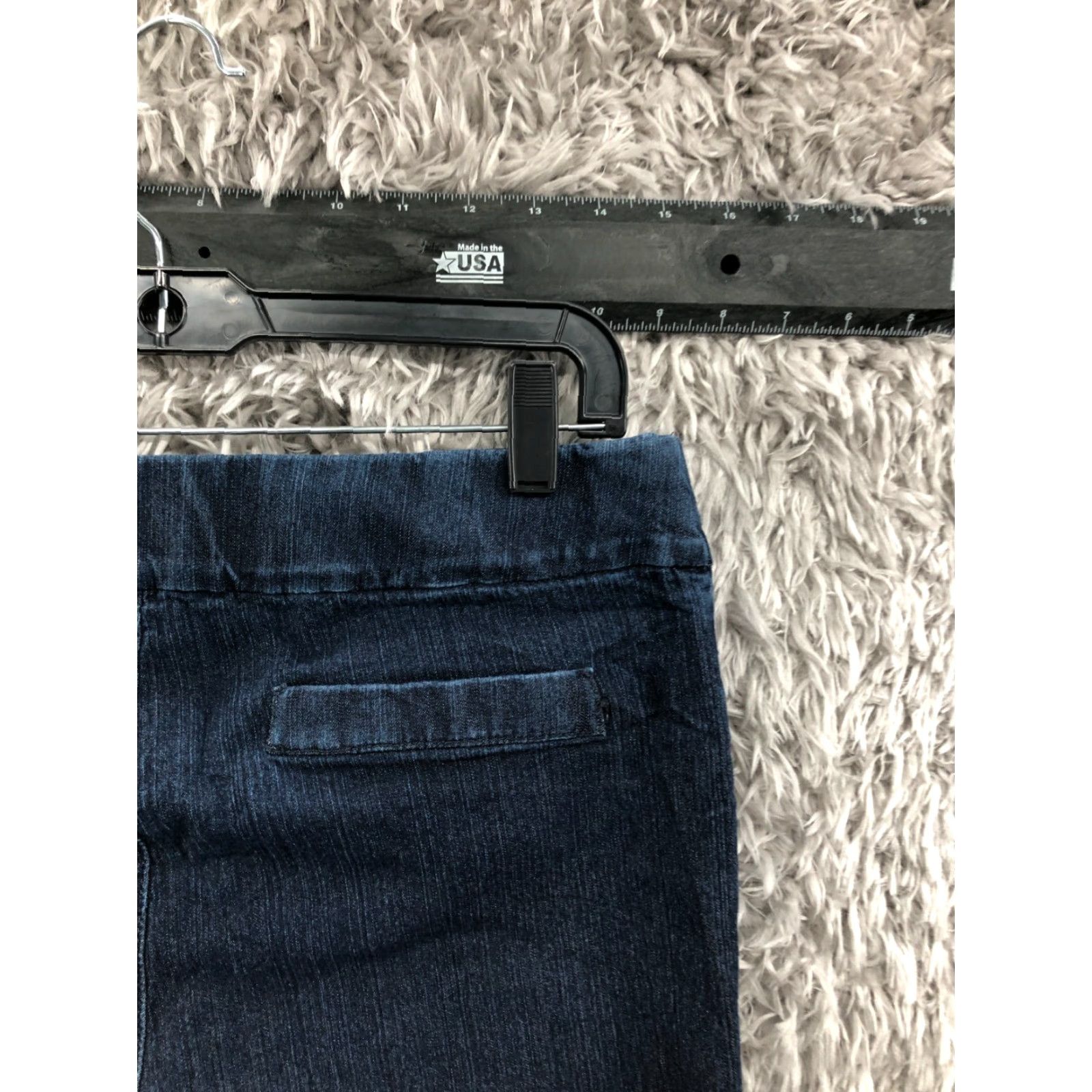 Vintage CHIC Jeans Jegging Dark Wash Blue Denim Stretch Size 8P Petite Womens High Rise 27in Inseam 5-Pocket Size 30" / US 8 / IT 44 - 6 Thumbnail