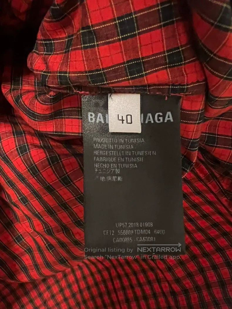 Balenciaga Balenciaga size 40 Embroidered Logo Checkered Short Sleeve Size US M / EU 48-50 / 2 - 3 Thumbnail