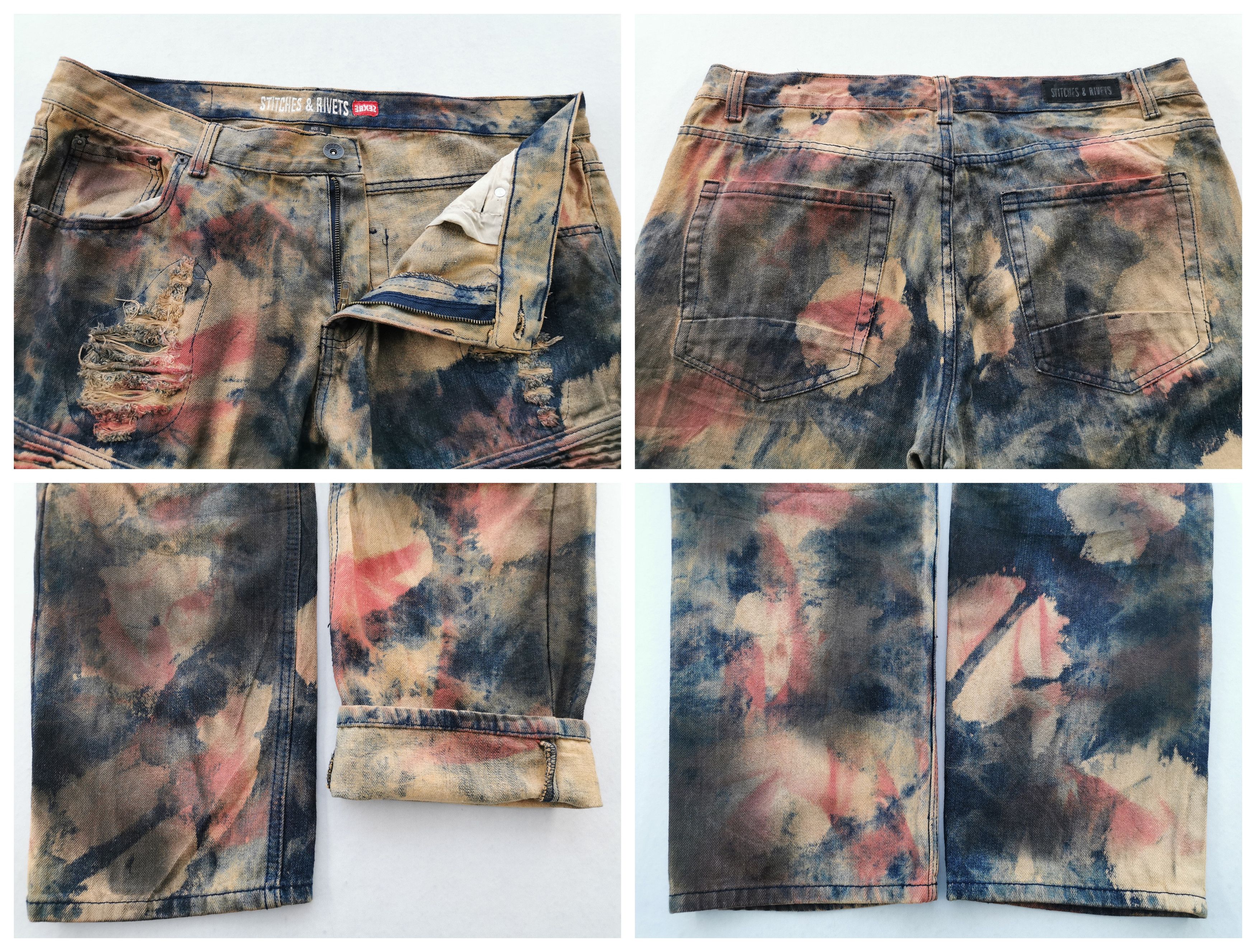 Vintage Vintage 90's Stitches & Rivets Bikers Denim Big Size 42 Size US 42 / EU 58 - 8 Thumbnail