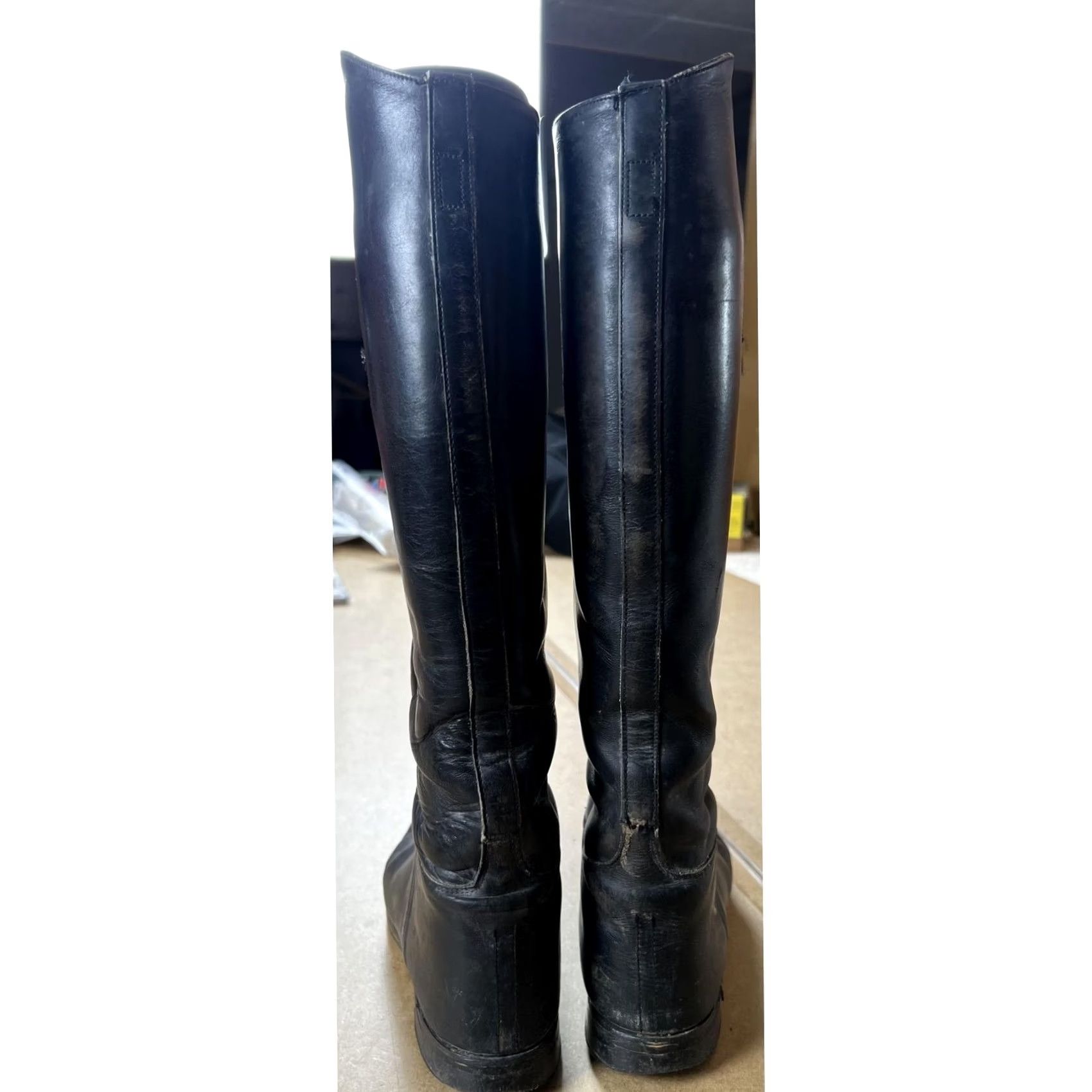 Marlboro Marlborough Riding Boot Womens 5 Black Leather Knee High Lined England Size US 5 / IT 35 - 2 Thumbnail