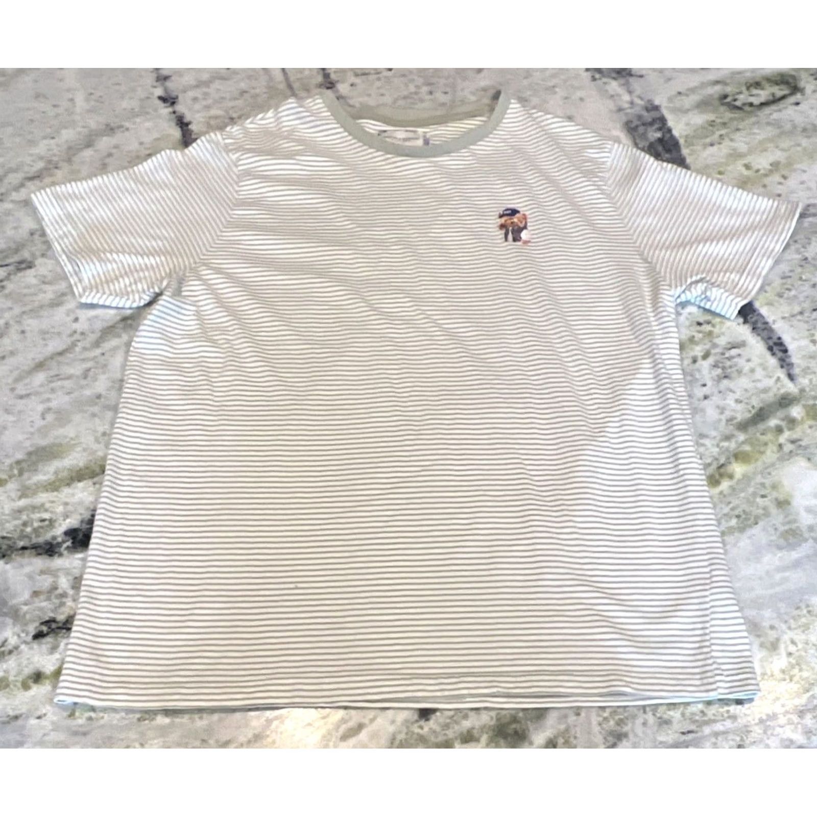 Denime Denim & Flower Ricky Singh T Shirt Men’s XL Green Short Sleeve Crew Neck Striped Boston Red Sox Bear Baseball Pattern Size US XL / EU 56 / 4 - 3 Thumbnail