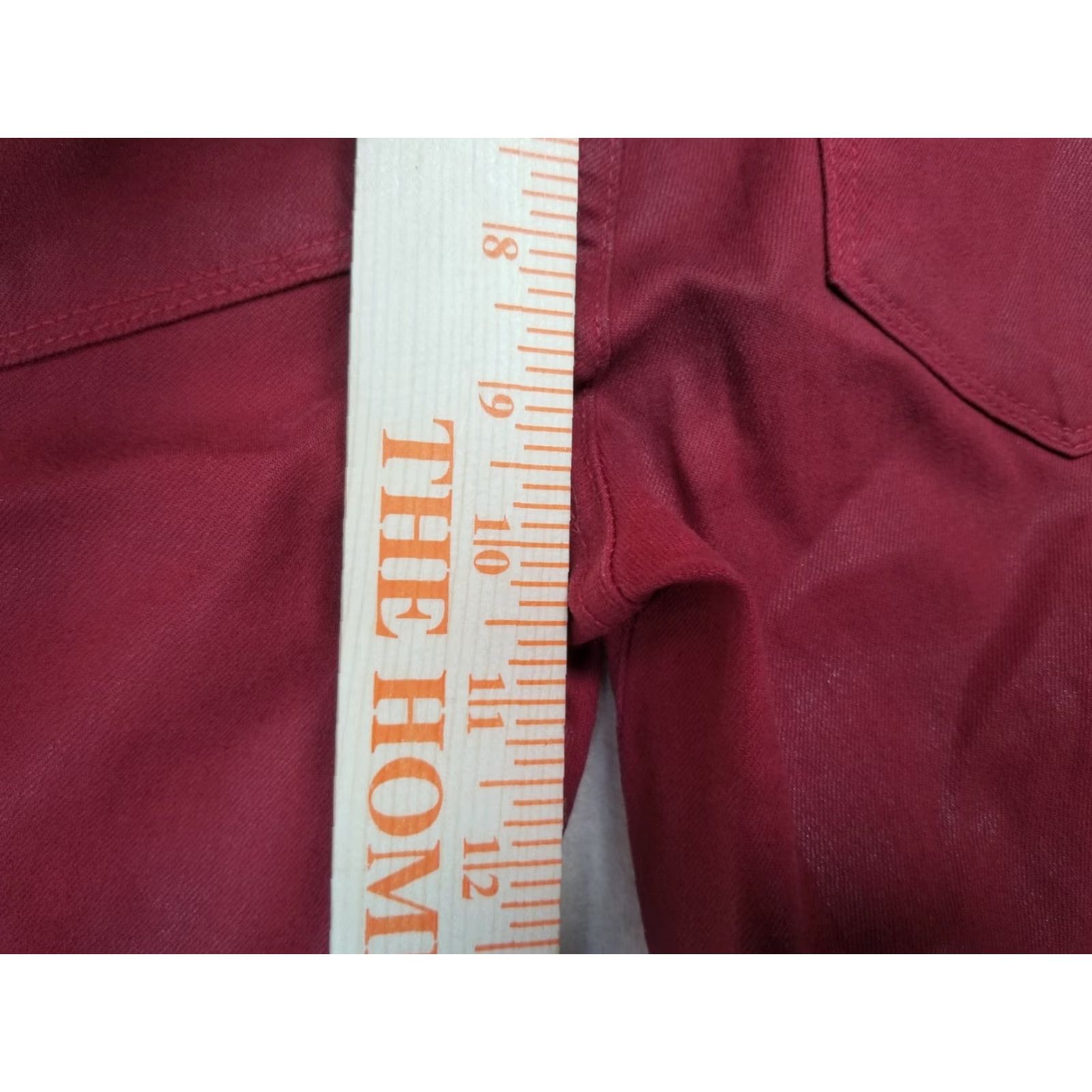 Paige Paige Jeans Women's Regular Slim Size 24 Red Biker 5-Pocket Denim Zip Pockets Stretch Made In USA Size 42" / US 20 - 4 Thumbnail