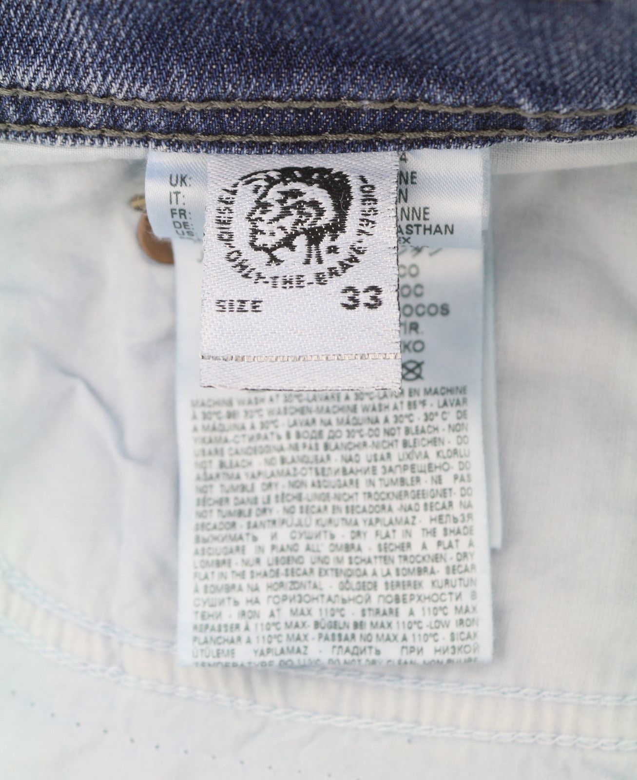 Diesel TEPPHAR 0842H W33/L32 Blue Faded Slim Carrot Jeans 89134 Size US 33 - 9 Thumbnail