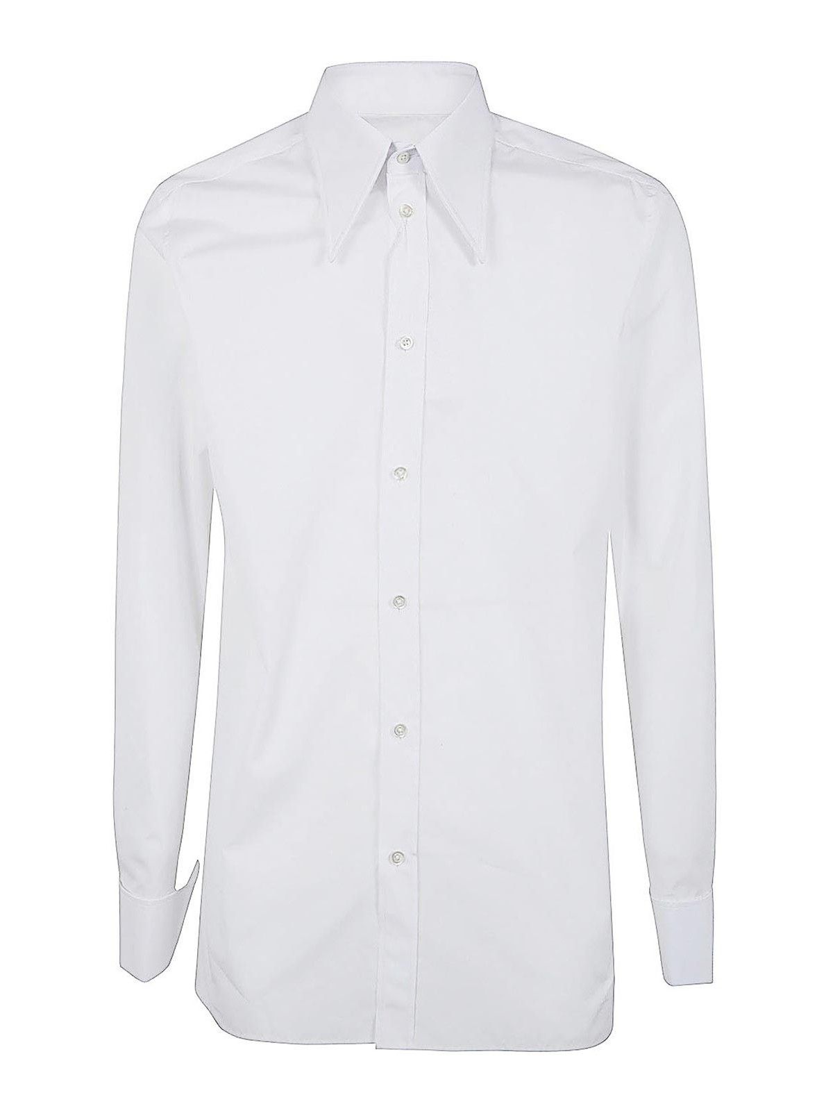 Maison Margiela o1y1124 Shirt In White Size US XXS / EU 40 - 1 Thumbnail