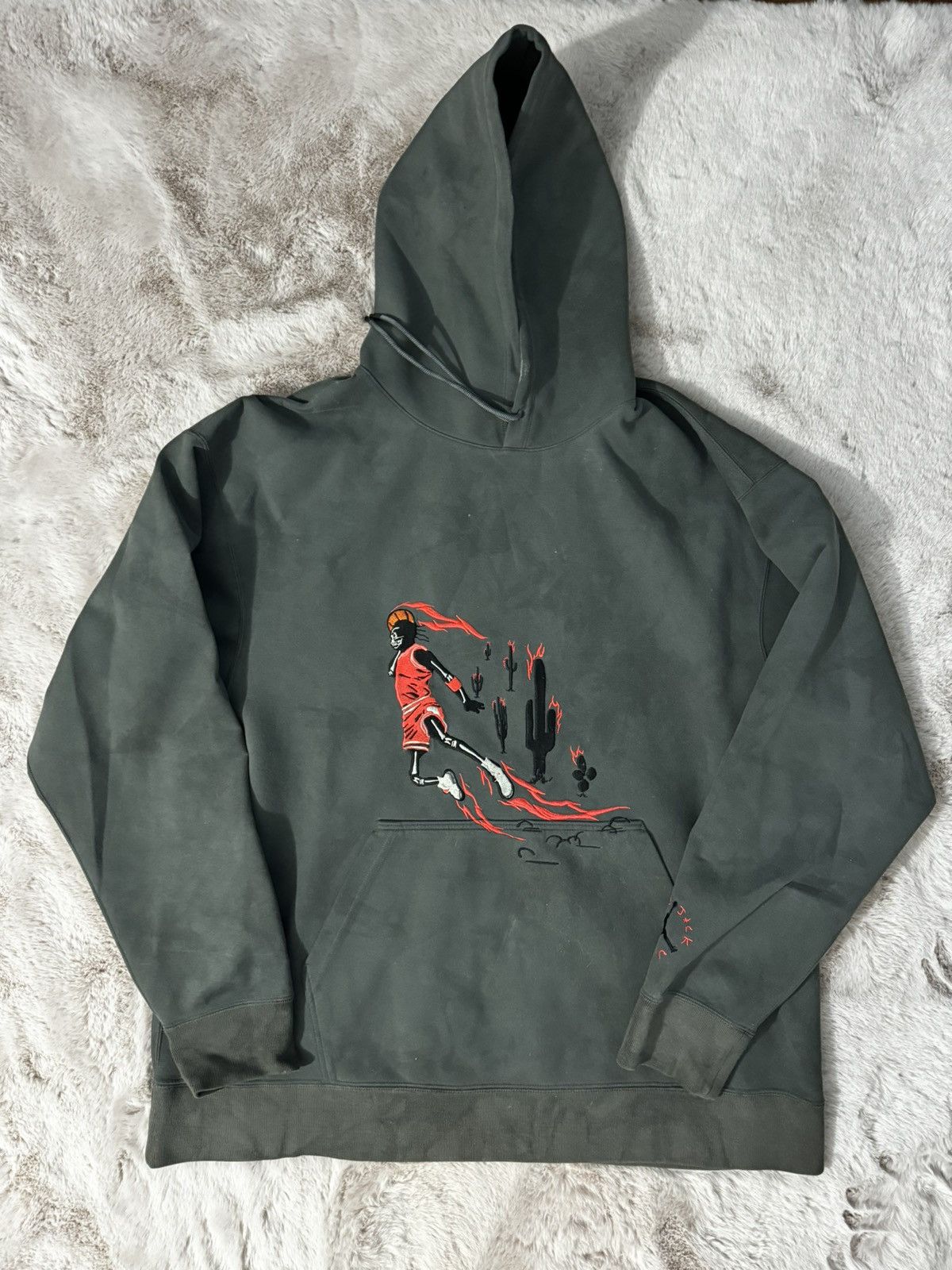 Jordan Brand Travis Scott Jordan Travis Scott Washed Suede Hoodie Grailed
