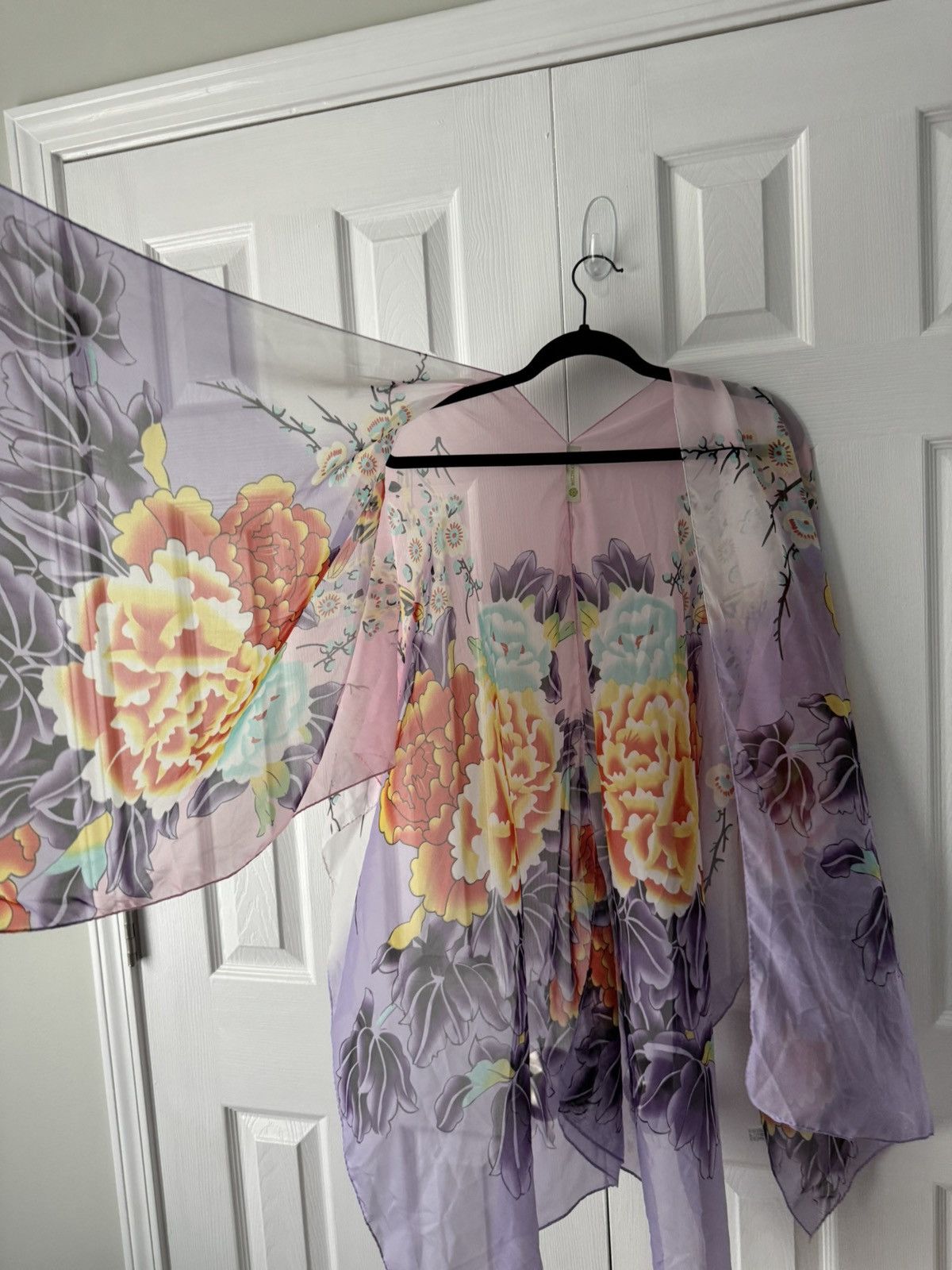 Melissa Melissa Louise Floral Kimono Wrap Multicolor Tiffany Blue Size ONE SIZE - 6 Thumbnail