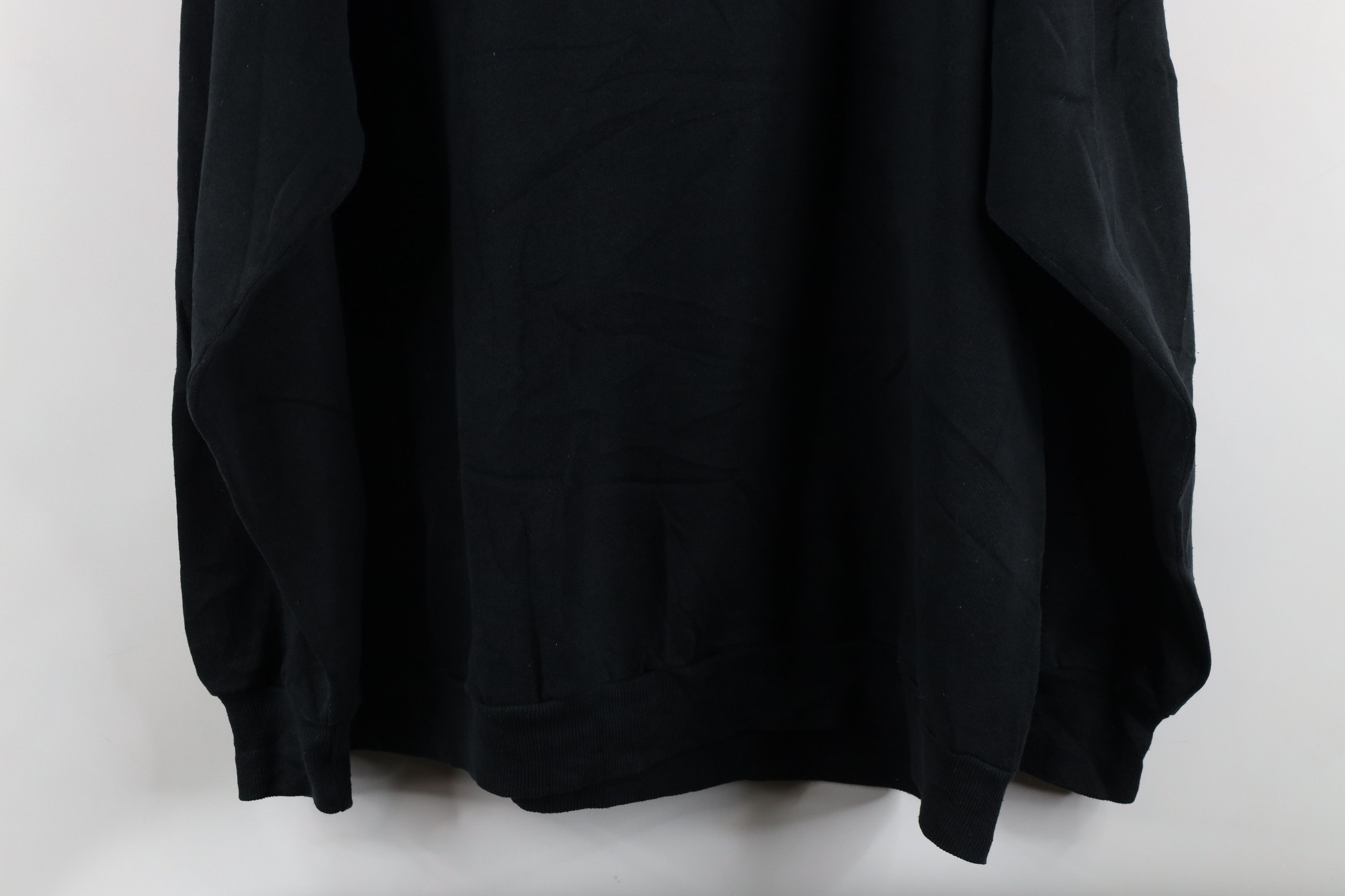 Vintage Vintage 90s Streetwear Nature Collared Sweatshirt Black USA Size XXL / US 16-18 / IT 52-54 - 14 Thumbnail