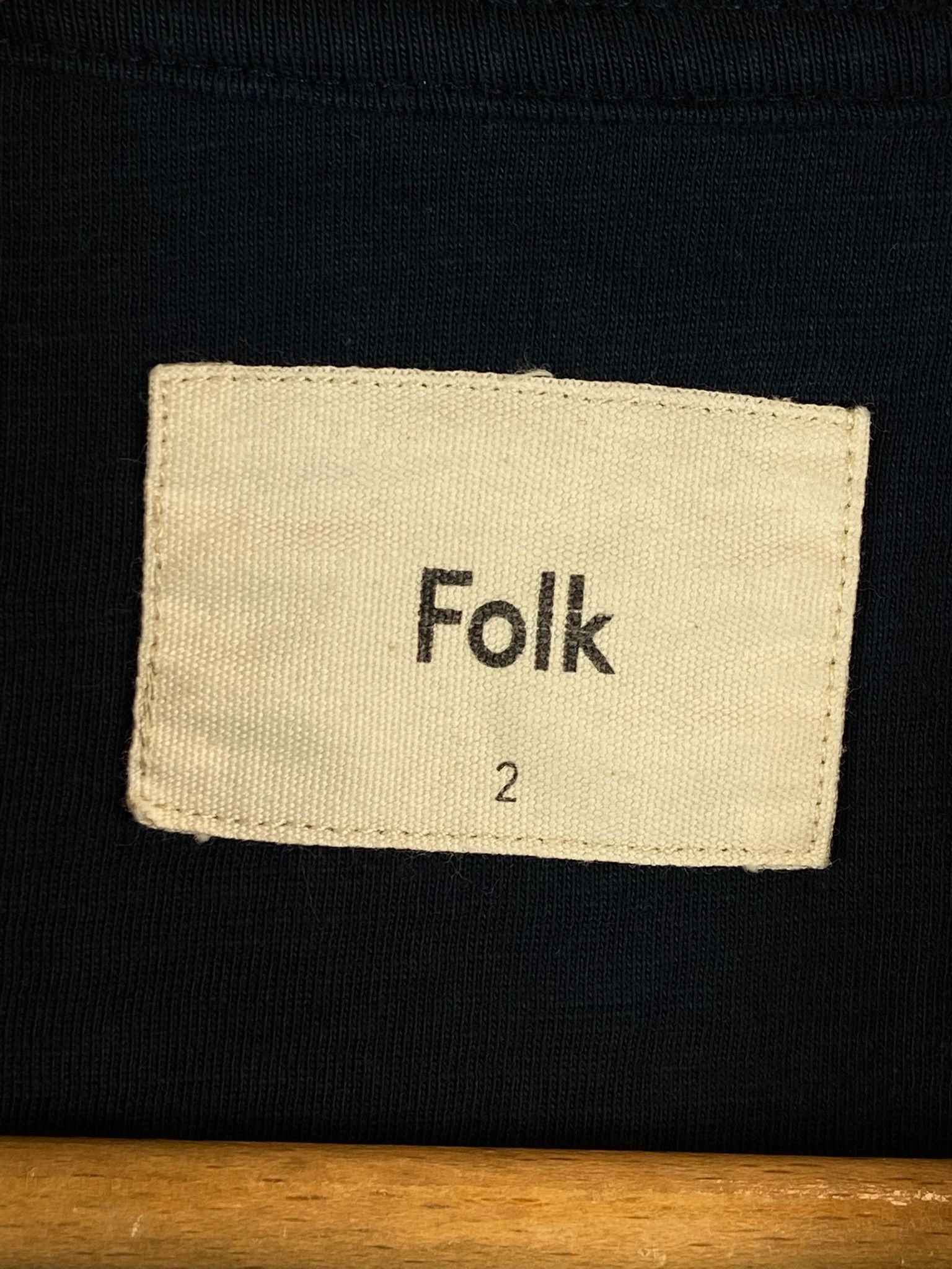 Folk Folk Navy Tee / Clean British Minimal Essential (L) Size US L / EU 52-54 / 3 - 3 Thumbnail