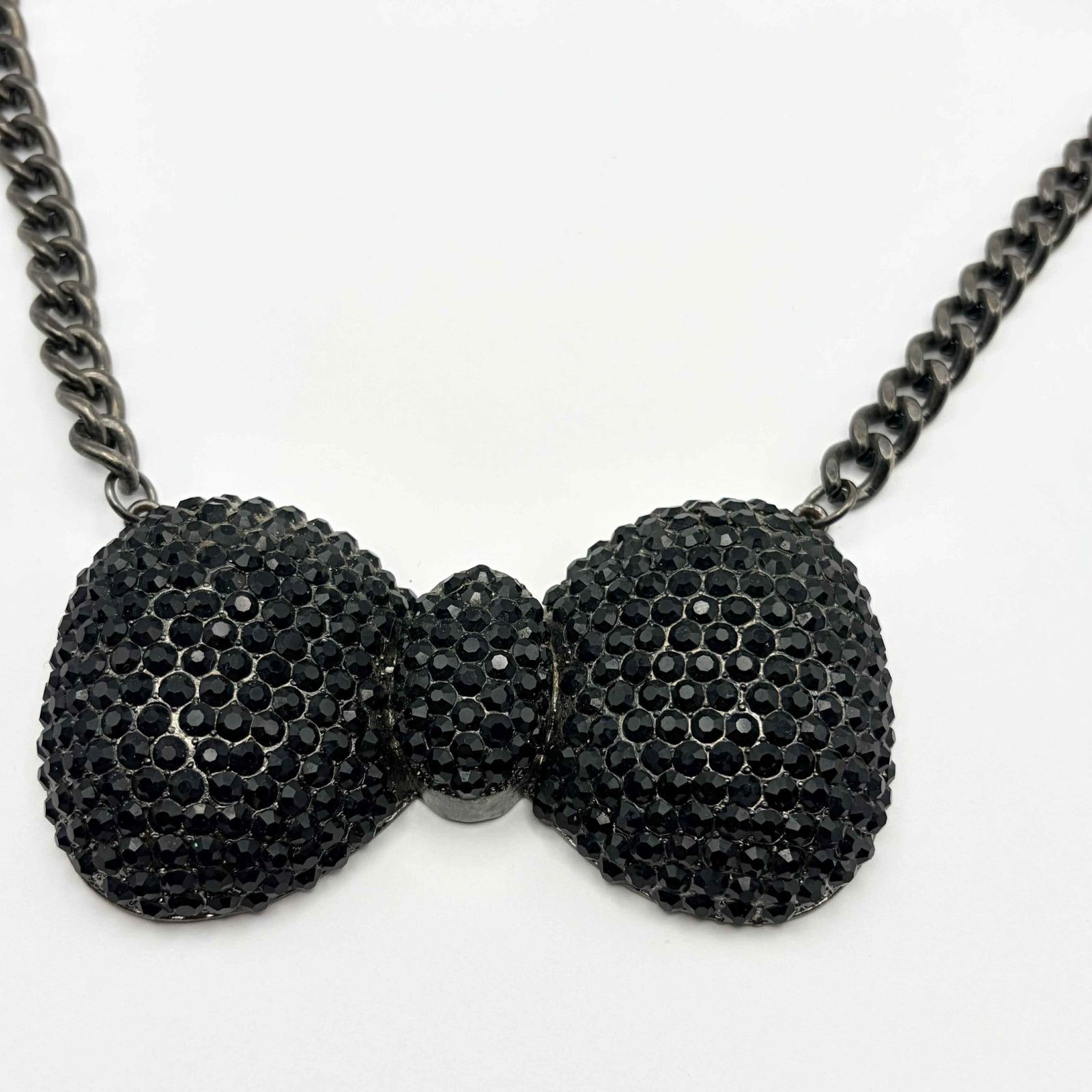 Other Black Crystal Bow Necklace Size ONE SIZE - 2 Thumbnail