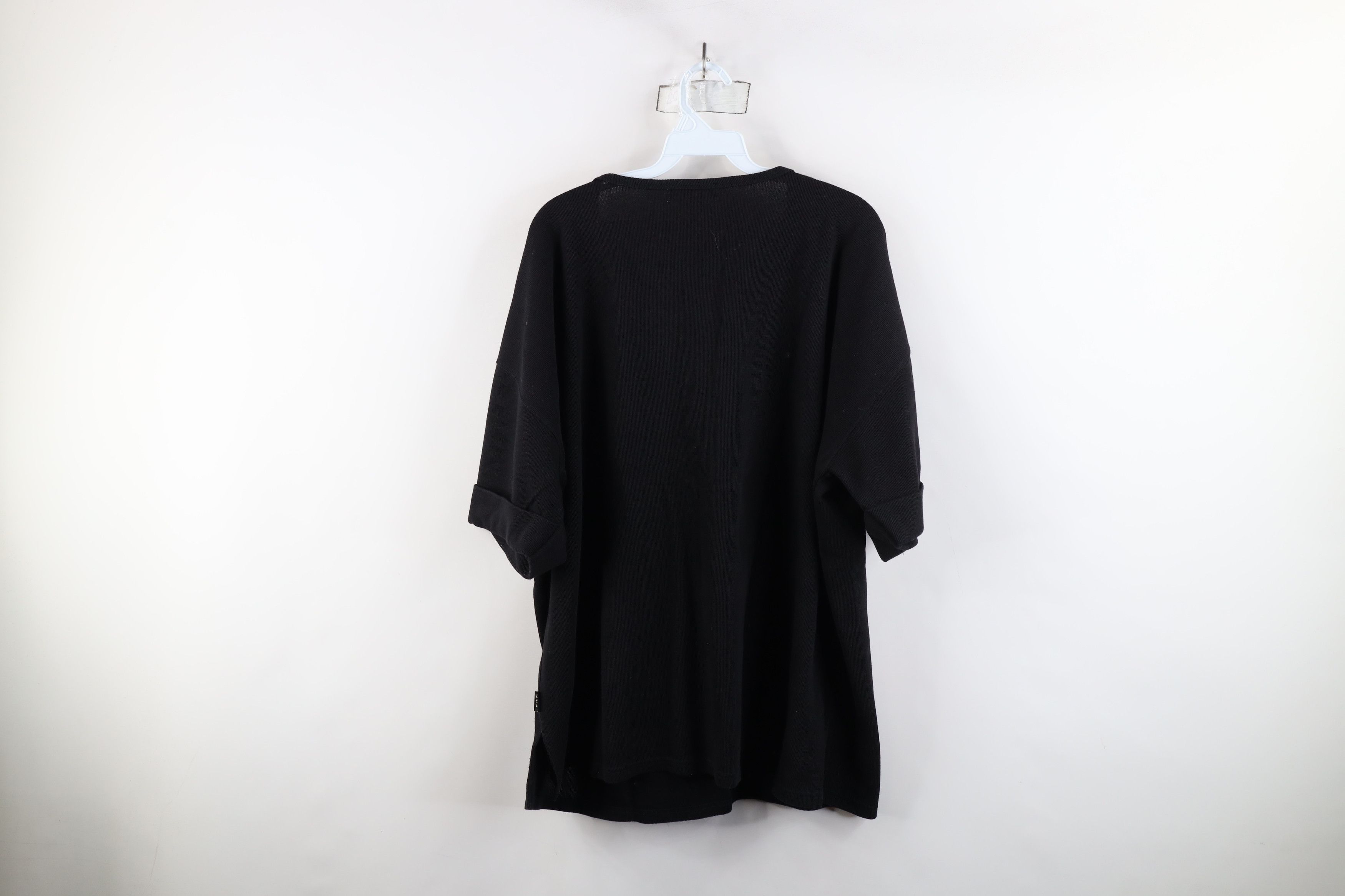Express × Vintage Vintage 90s Express Blank Baggy Thermal Ribbed Knit T-Shirt Size L / US 10 / IT 46 - 9 Thumbnail