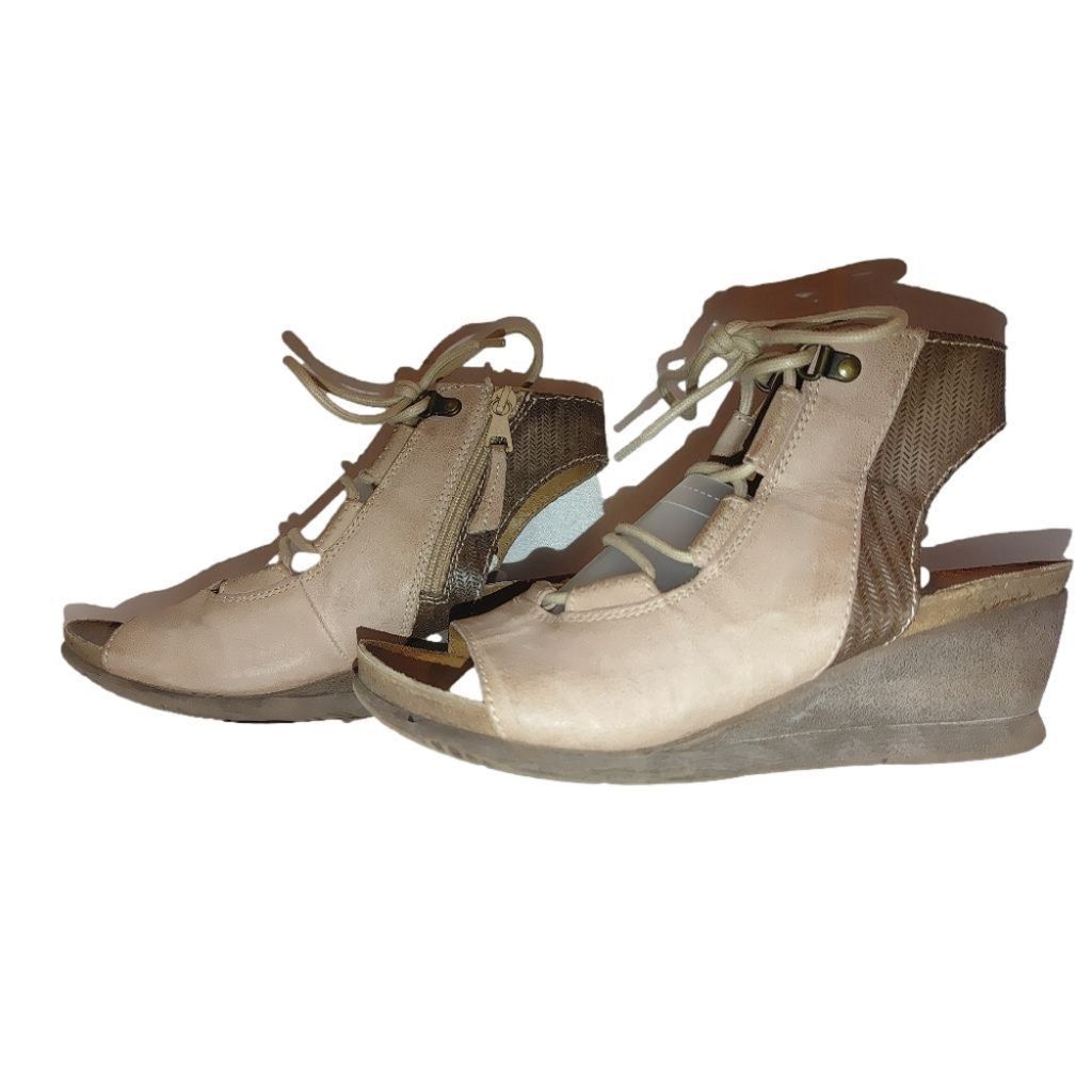 The Unbranded Brand Miz Mooz Satine Leather Lace Up Sandals Size 39 Size US 8.5 / IT 38.5 - 2 Thumbnail