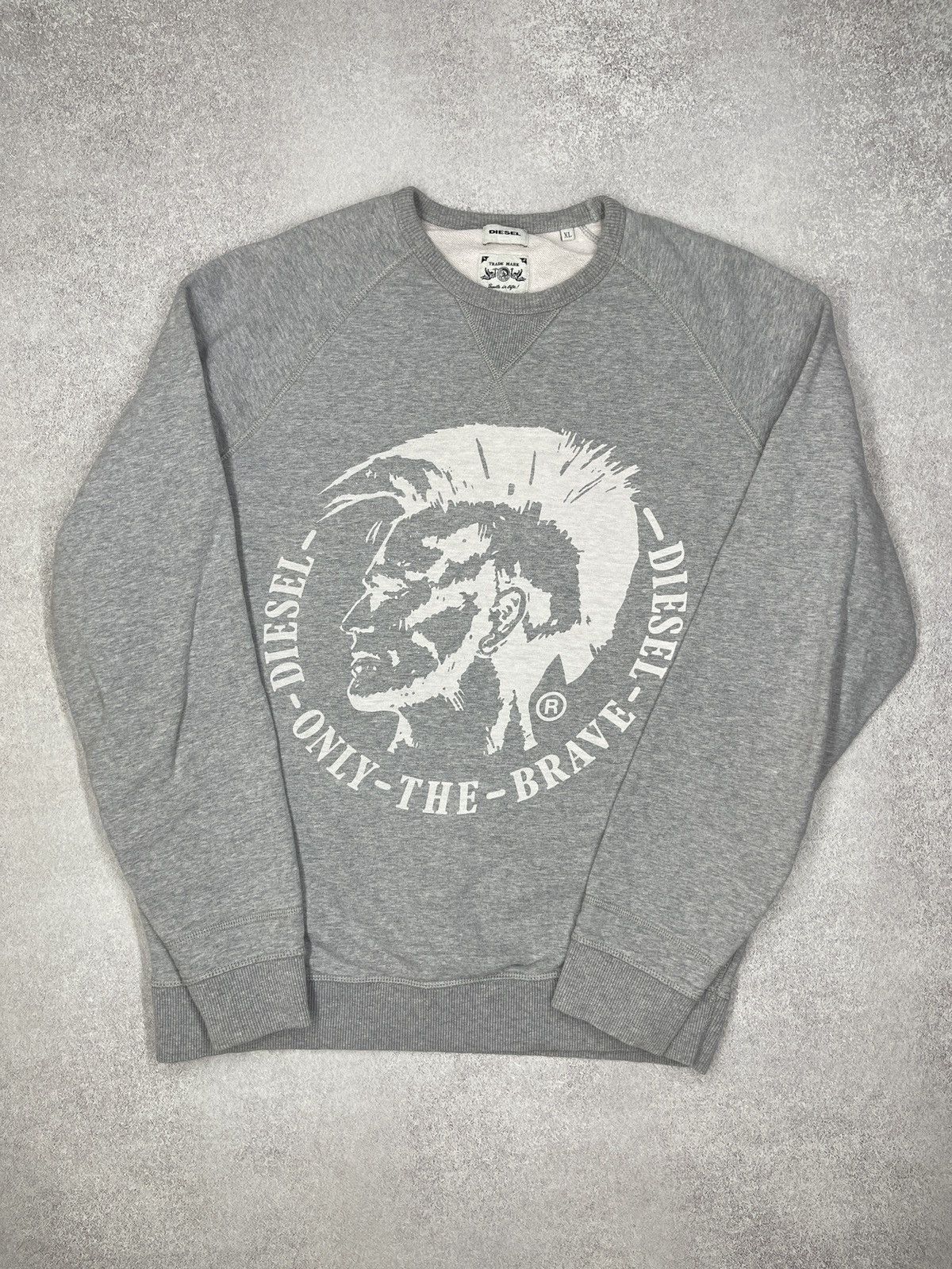 Diesel Vintage Diesel Trade Mark Big Logo Sweatshirt Grey Y2K Size US XL / EU 56 / 4 - 2 Thumbnail