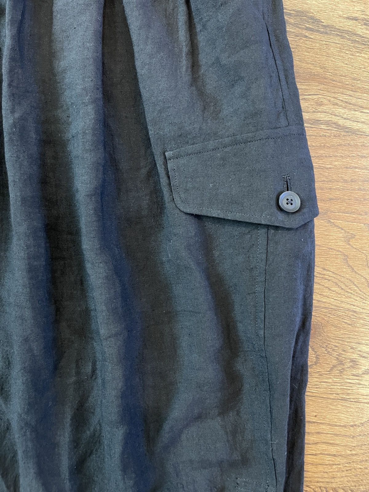 Yohji Yamamoto Yohji Yamamoto SS21 Lace-Up Cropped Trousers HD-P47-303 Size US 36 / EU 52 - 7 Thumbnail