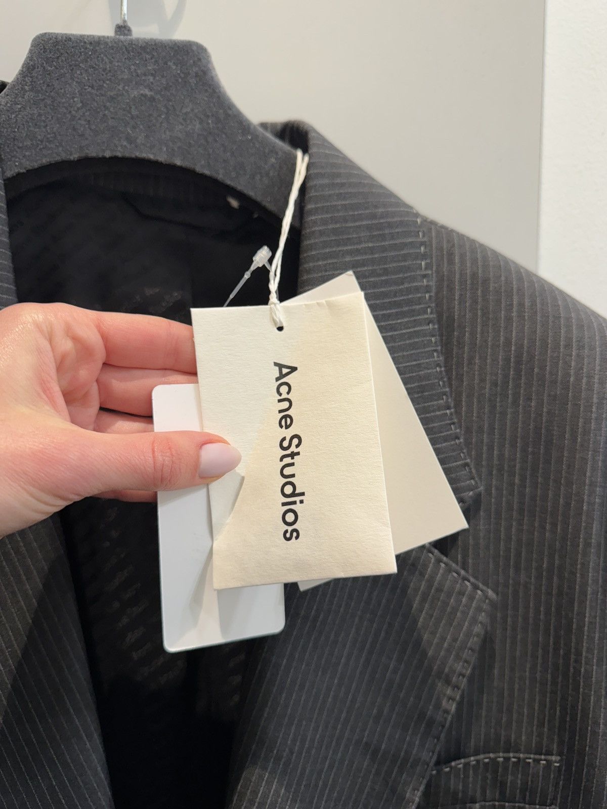Acne Studios Last Acne Studios Pinstriped Oversized Monobreast Blazer Size US L / EU 52-54 / 3 - 9 Thumbnail