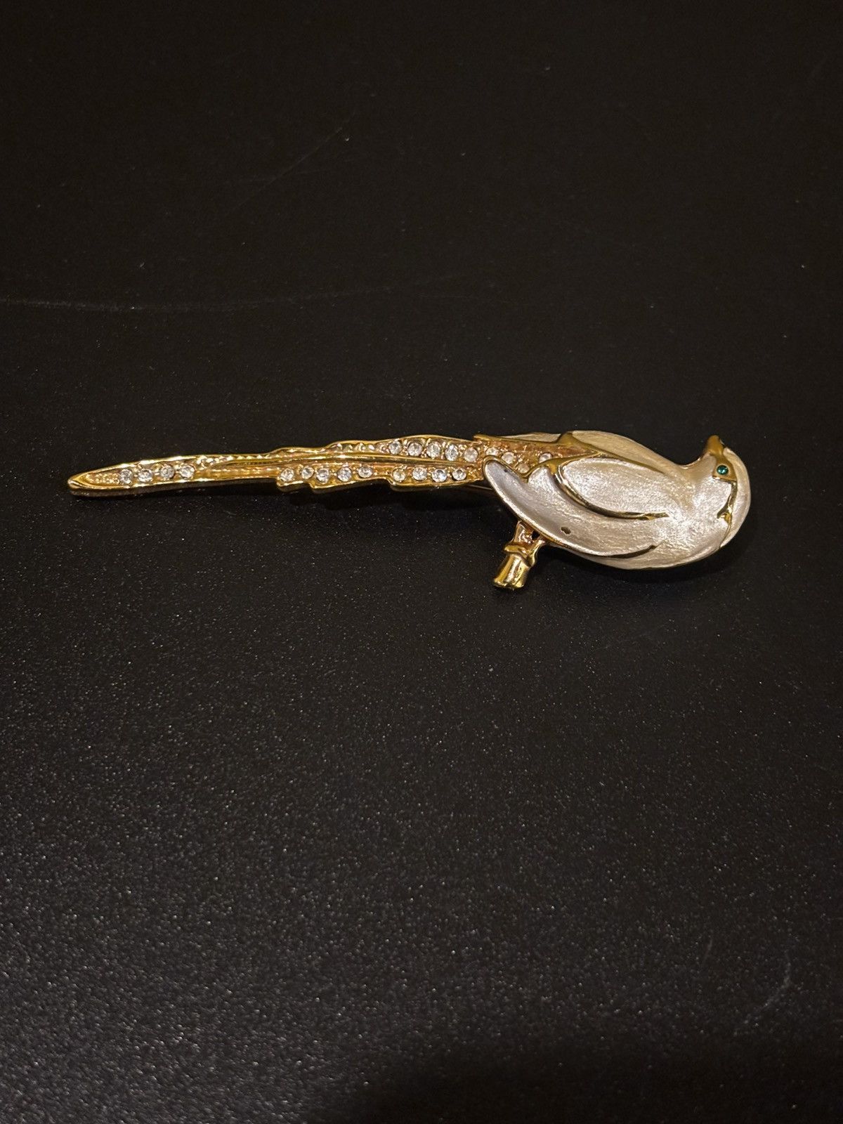Other Gold-tone bird brooch with rhinestones Size ONE SIZE - 3 Thumbnail