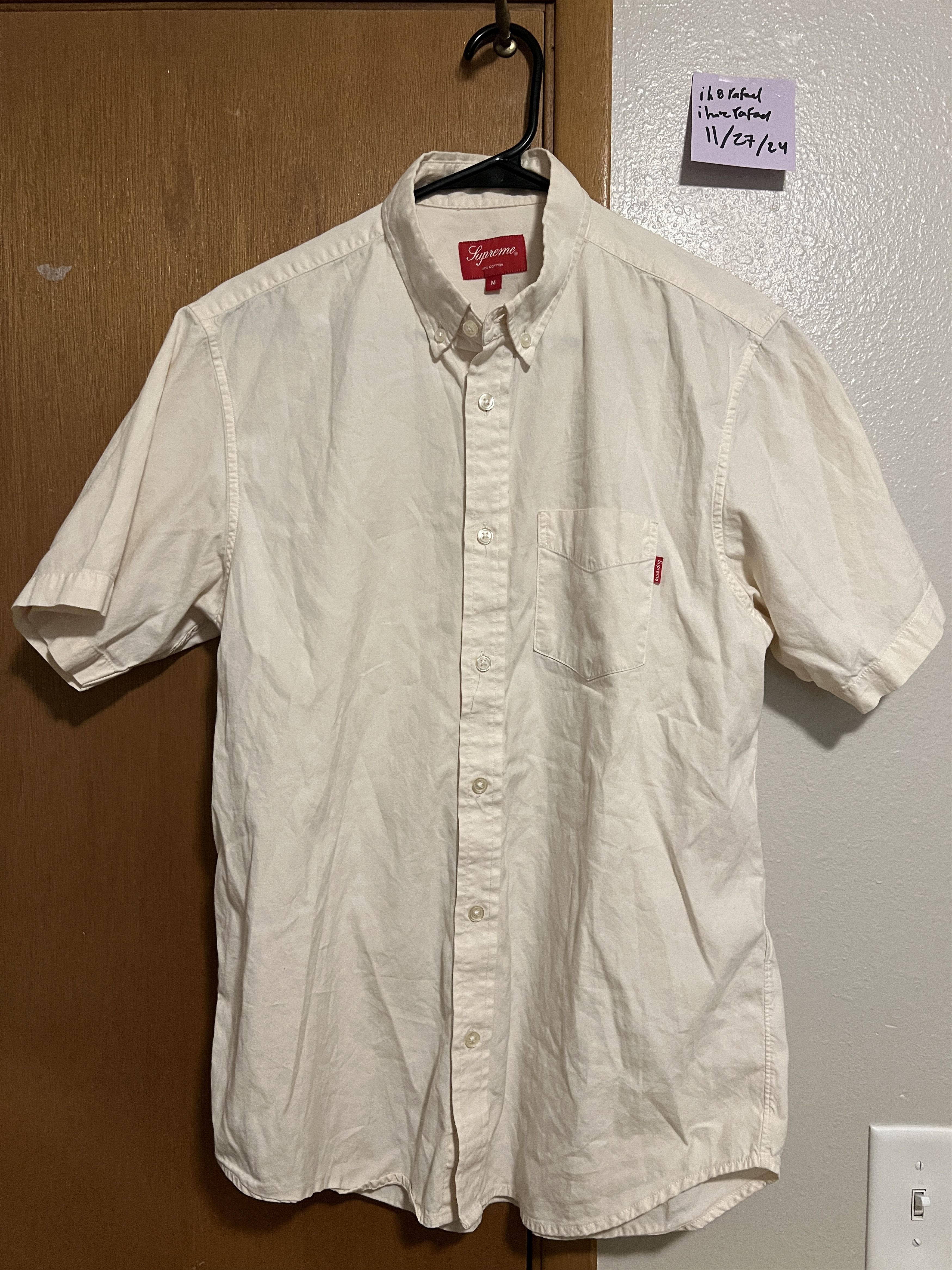 Supreme Lightweight Oxford Shirt Short Sleeve Size US M / EU 48-50 / 2 - 1 Thumbnail
