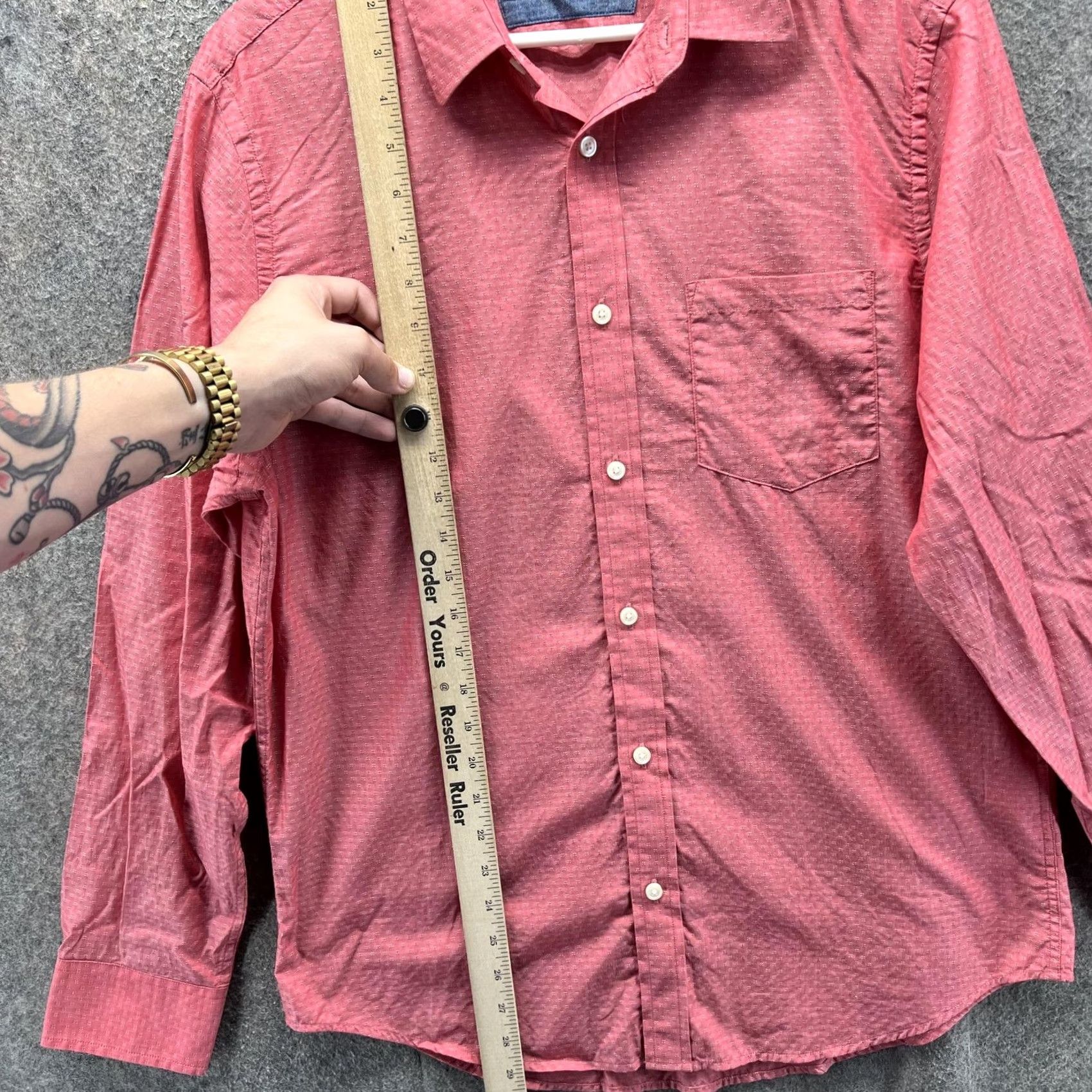Banana Republic VINTAGE Banana Republic Shirt Mens Medium Red Soft Wash Slim Fit Button Front Casual Size US M / EU 48-50 / 2 - 5 Thumbnail
