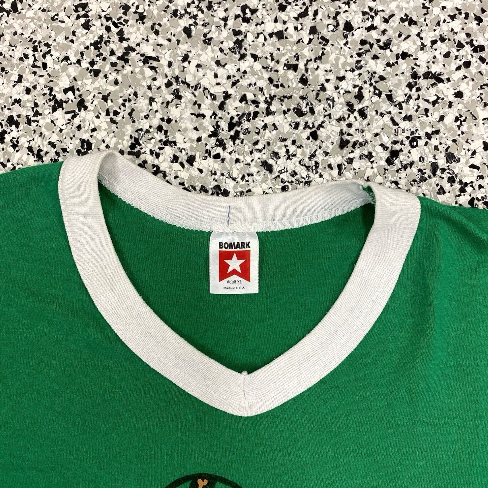 Bones VINTAGE Bomark T-Shirt Dog Green XL Men Short Sleeve Cotton Blend Single Stitch Super Bone Sunday Stitch Boys/Girls Size US XL / EU 56 / 4 - 3 Thumbnail