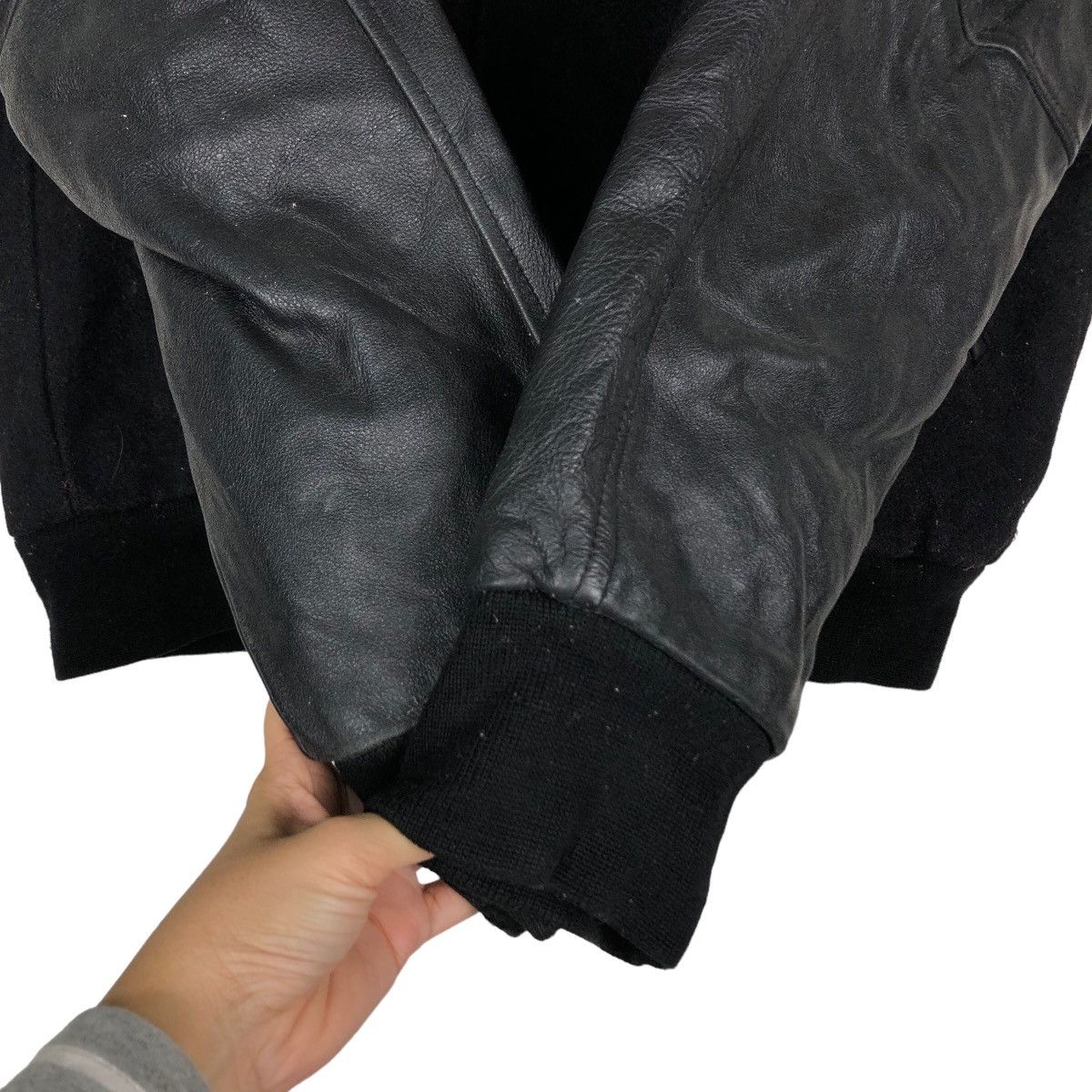 Japanese Brand 🔥Vintage Bomber Leather Jacket GAME Made in USA Sportswear Size US XL / EU 56 / 4 - 15 Thumbnail