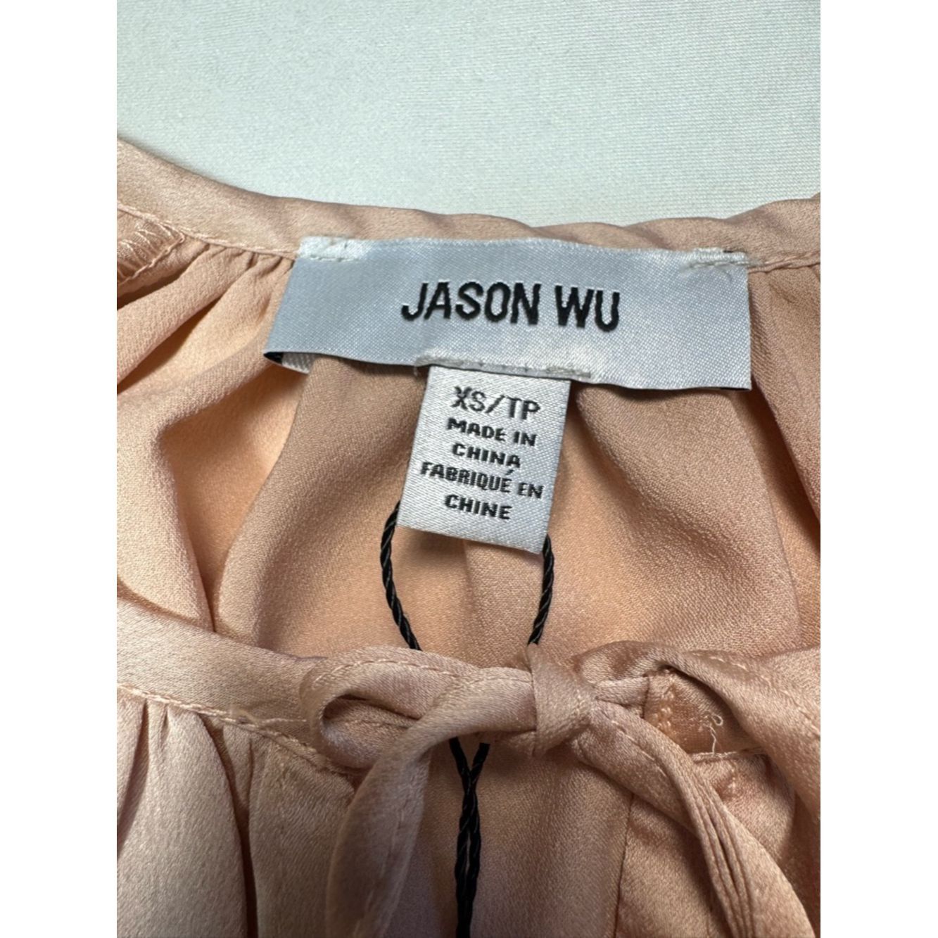 Jason Wu NWT New Jason Wu Tie Front Long Sleeve Satin Blouse In Rich Size XS / US 0-2 / IT 36-38 - 5 Thumbnail