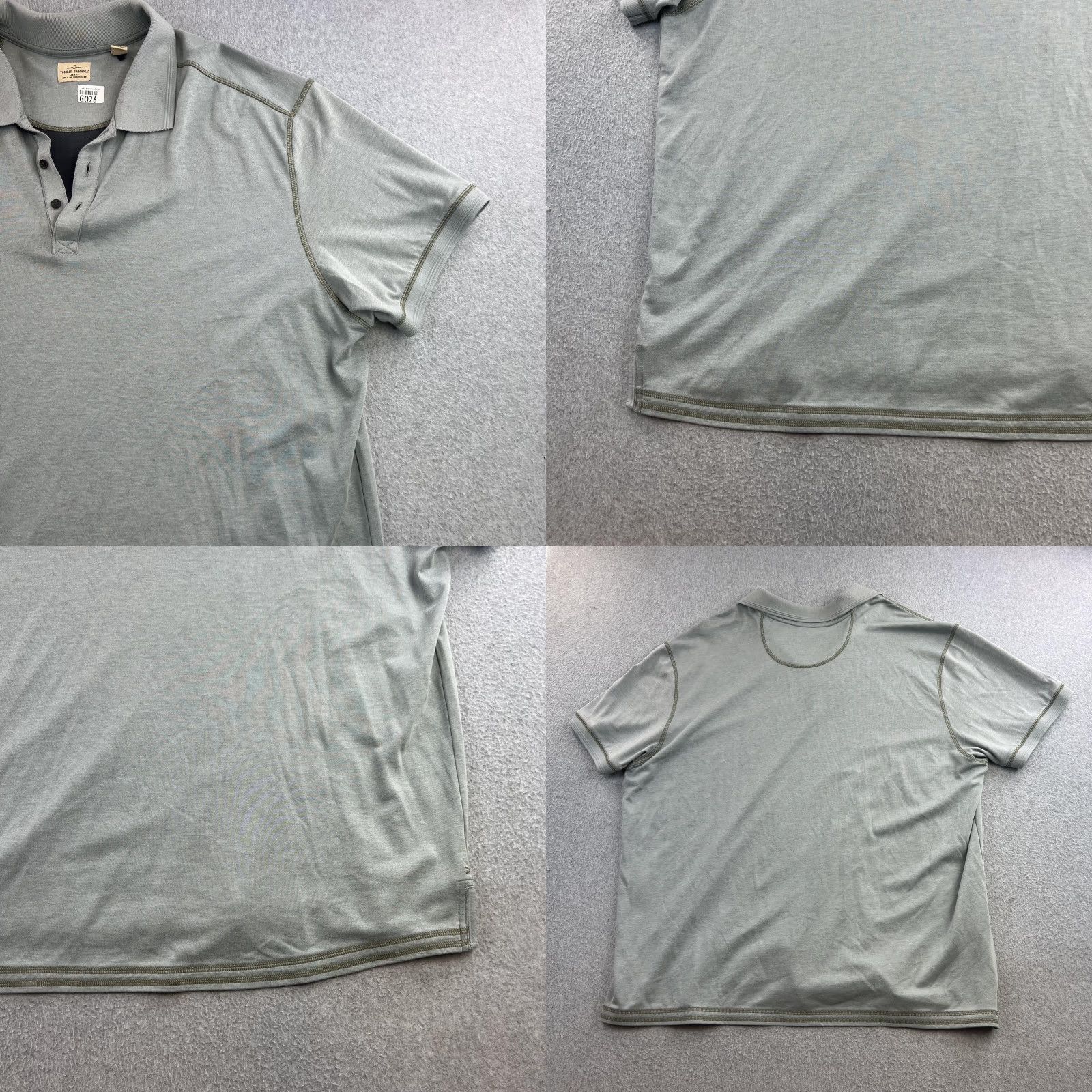Tommy Bahama Tommy Bahama Jeans Polo Shirt Mens 2XL Gray Pima Cotton Blend Casual Adult Shirt Polo Size US XXL / EU 58 / 5 - 8 Thumbnail