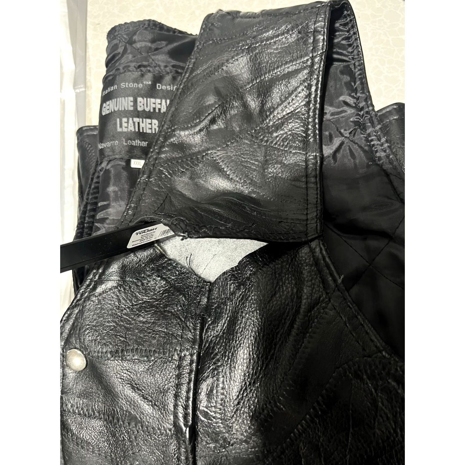 Palace VINTAGE Navarre Leather Vest Men Black Buffalo Leather Italian-Missing a Lace 3XL Vest Leather Black 3XL Navarre Mens Size US XXL / EU 58 / 5 - 7 Thumbnail