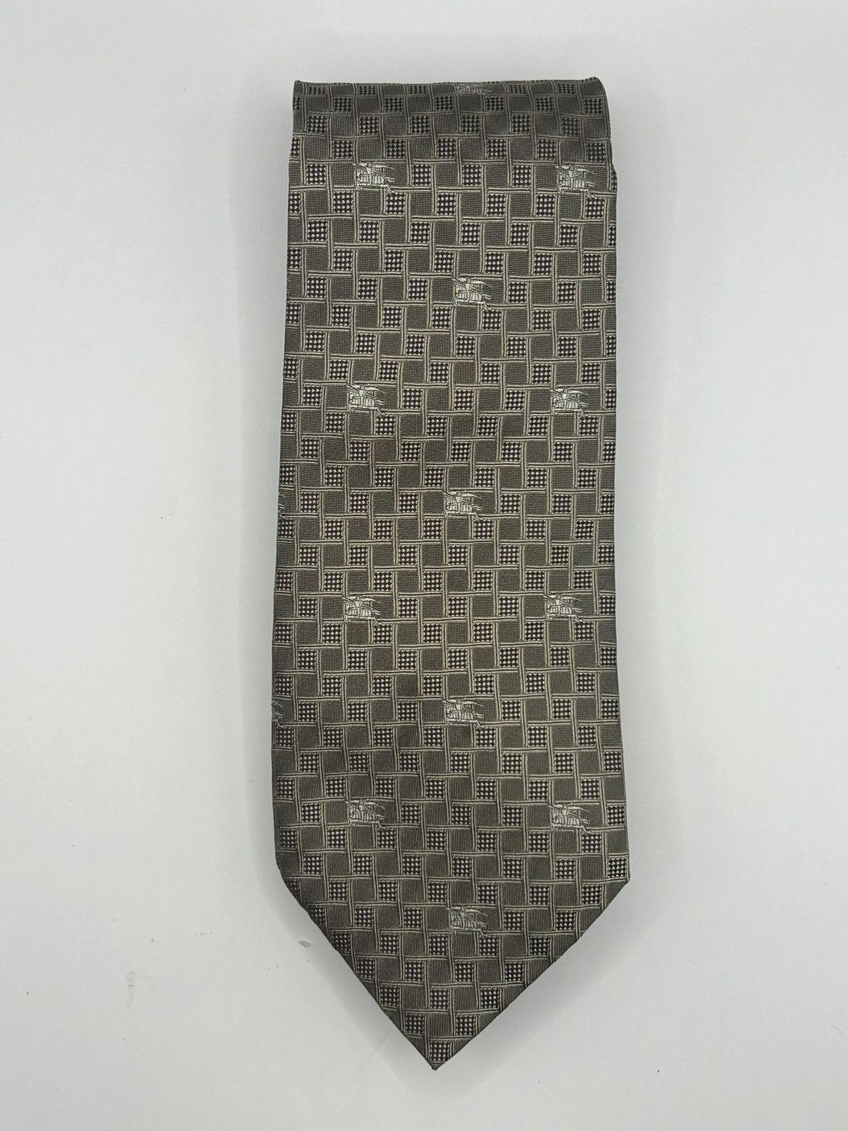 Burberry Burberry Square Pattern Silk Tie Size ONE SIZE - 2 Thumbnail