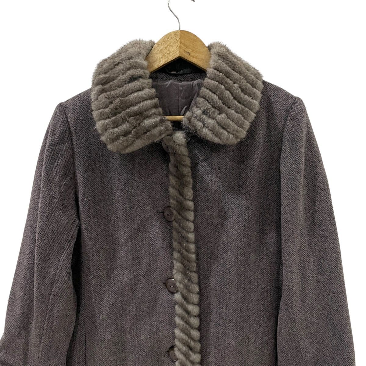 Japanese Brand Vintage Japanese Designer Fur Cashmere Trench Coat Size US M / EU 48-50 / 2 - 4 Thumbnail